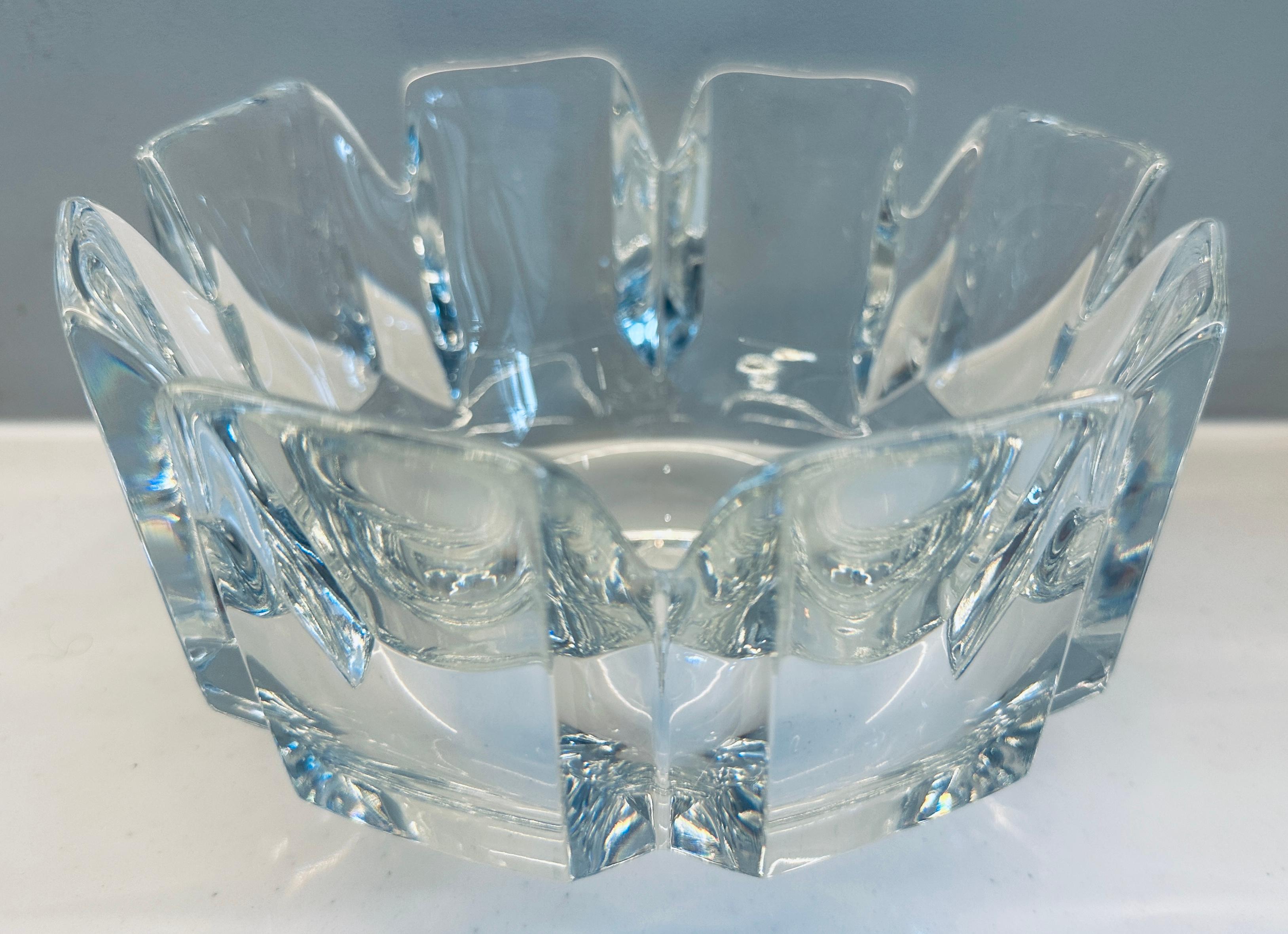 1970s Swedish Orrefors Crystal Glass 