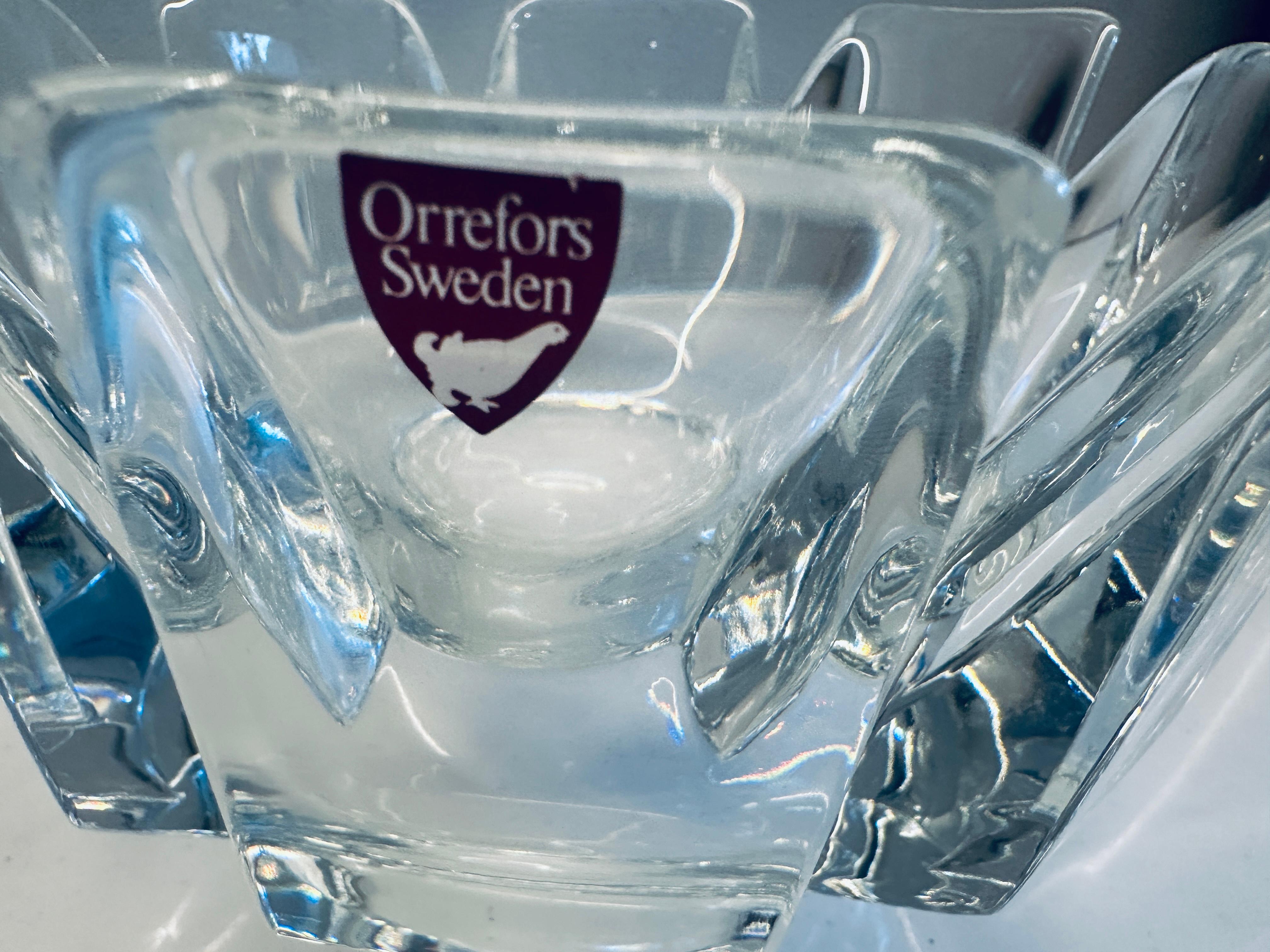 1970s Swedish Orrefors Crystal Glass 
