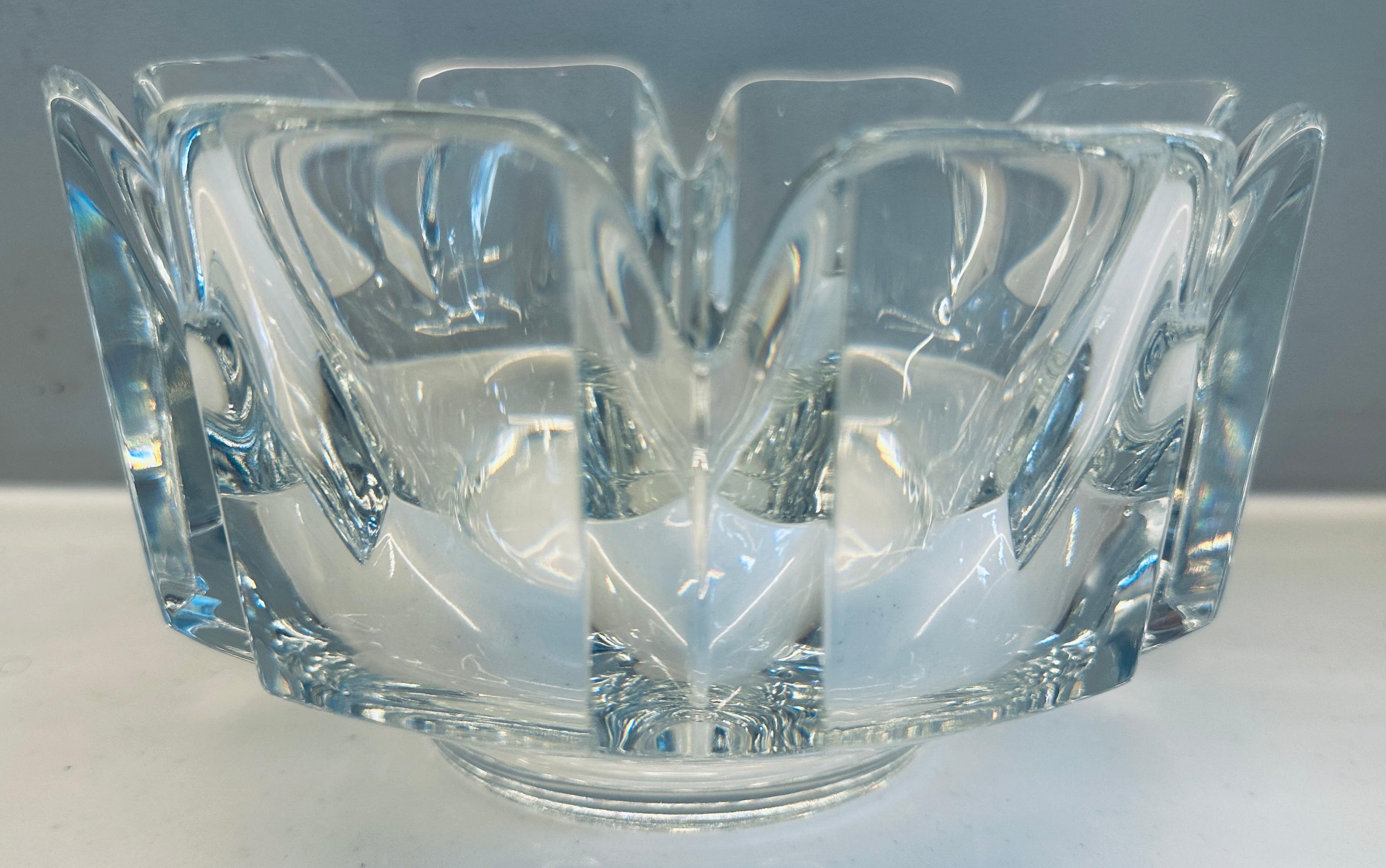 1970s Swedish Orrefors Crystal Glass 