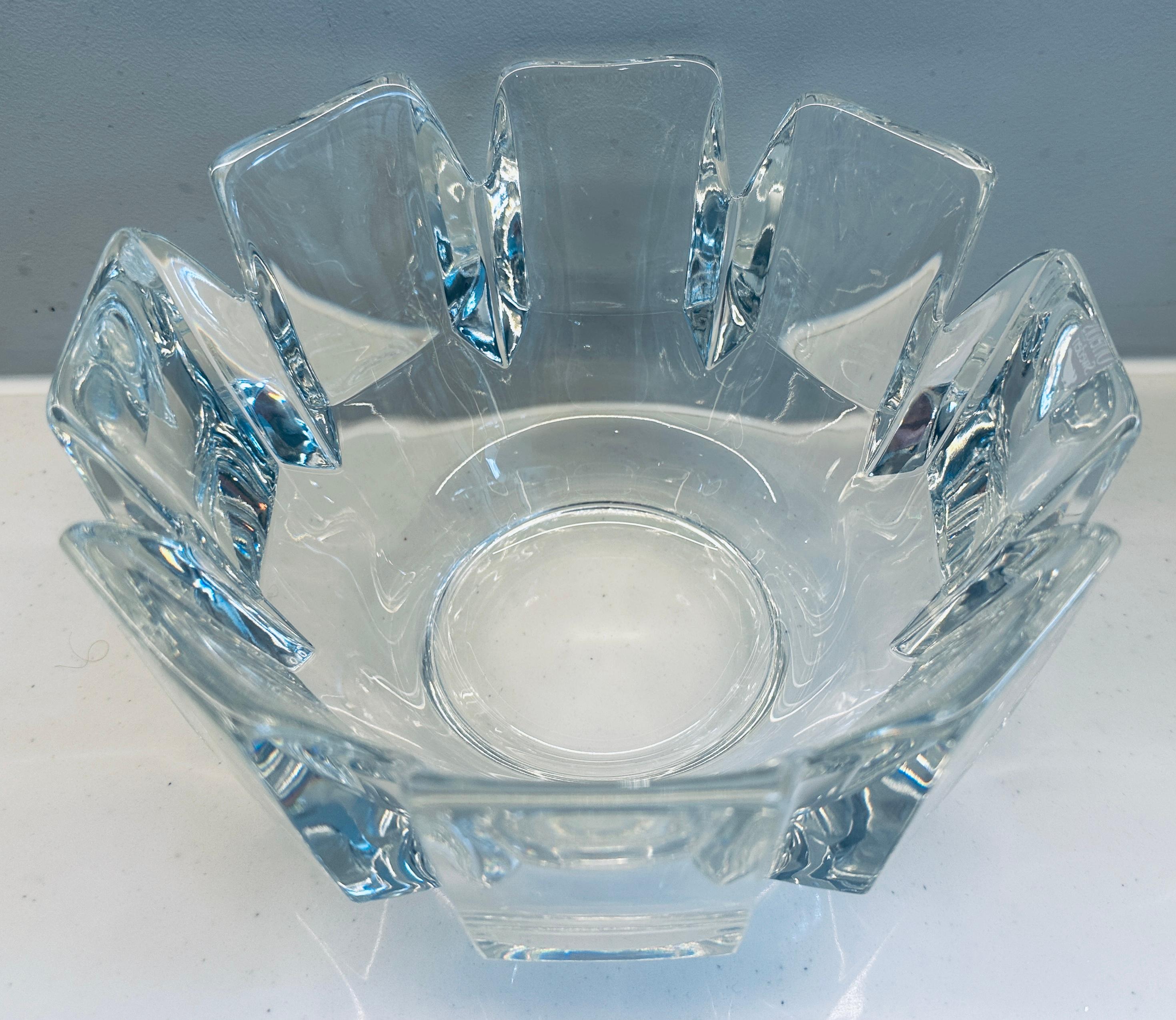 1970s Swedish Orrefors Crystal Glass 