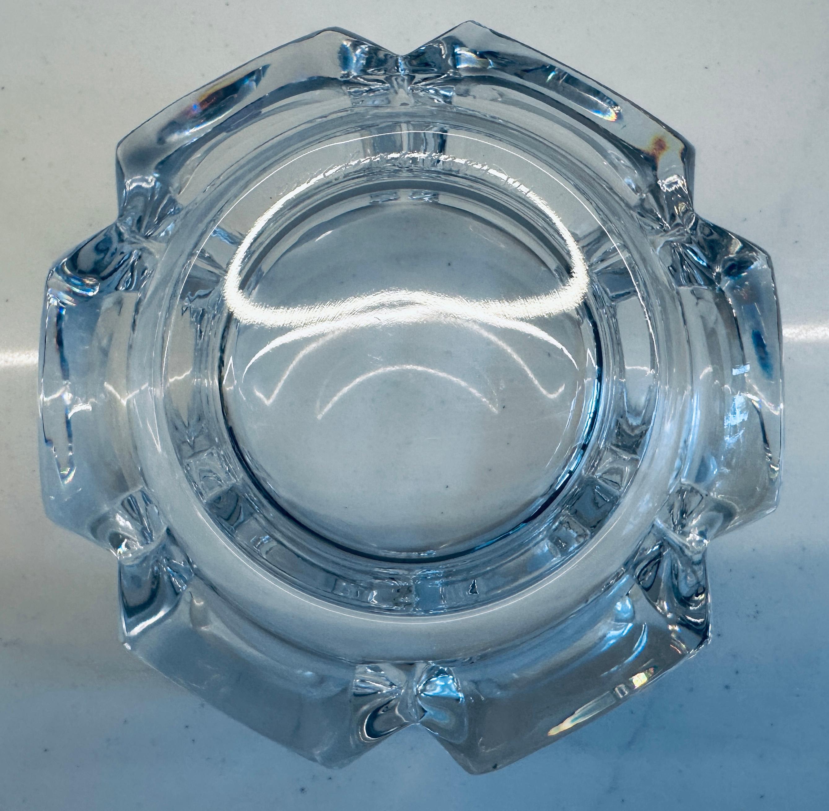 1970 Swedish Orrefors Crystal Glass Corona Bowl by Lars Hellsten No 4884-121 en vente 11