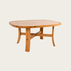 1970s Swedish Pine Ovular Coffee Table
