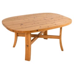 1970s Swedish Pine Ovular Coffee Table