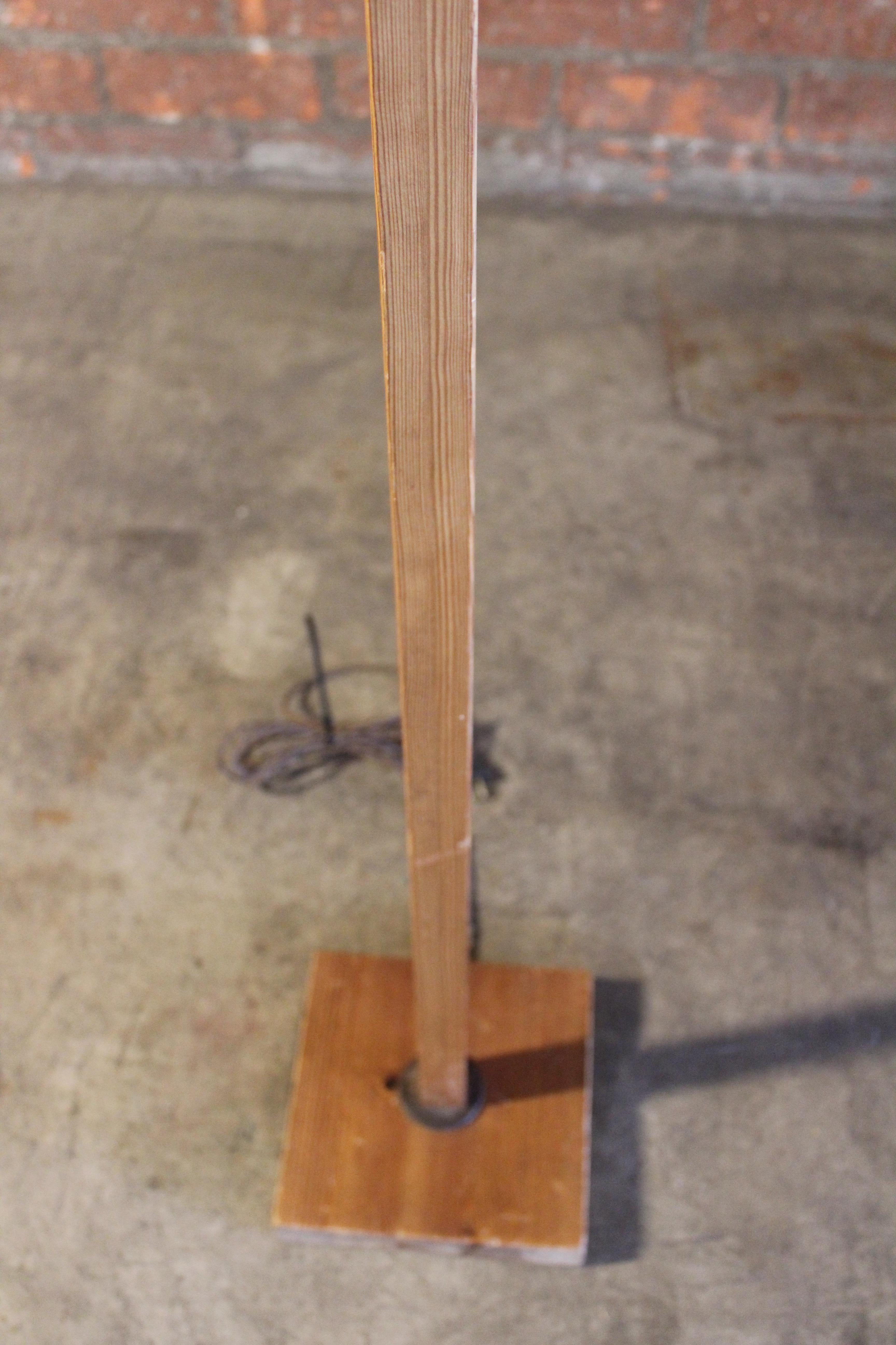 1970s Swedish Pine Wood Floor Lamp 3