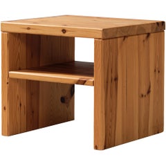 1970s Swedish Side Table in Solid Pine