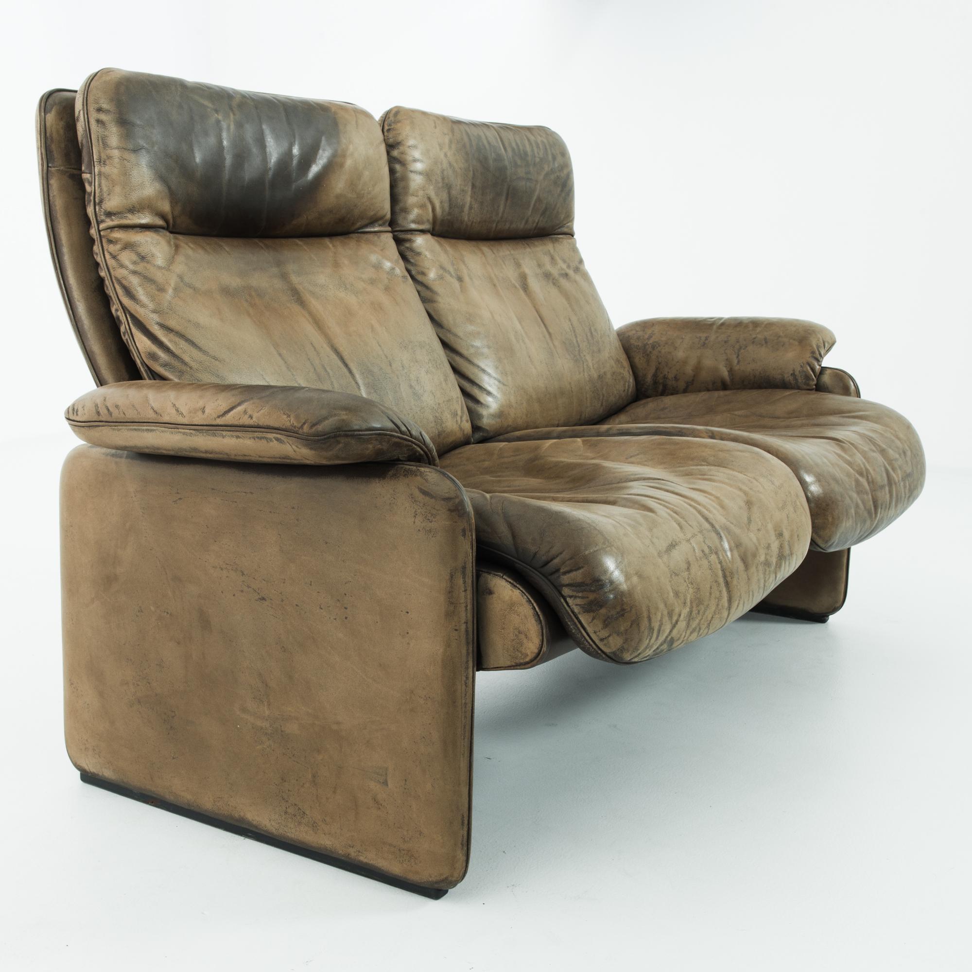1970s Swiss Leather Sofa by De Sede 1
