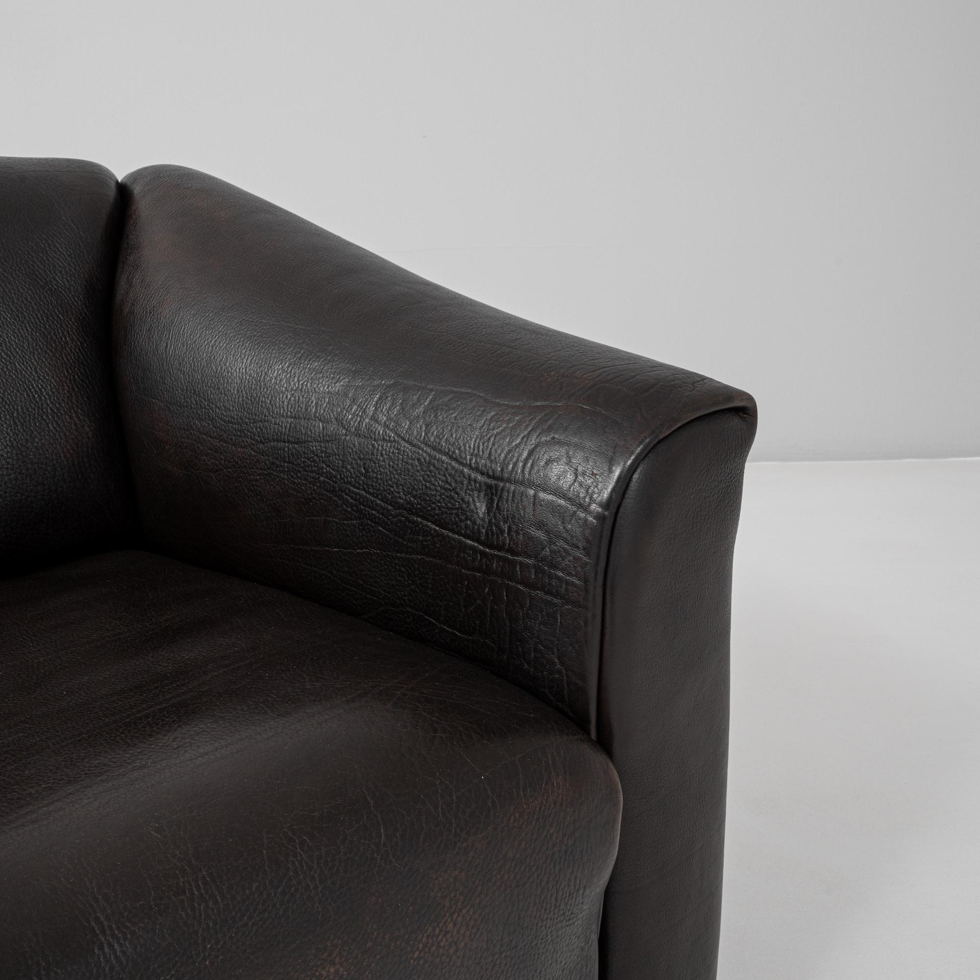 Sofá de cuero suizo de los años 70 Ds 47 By De Sede en venta 5