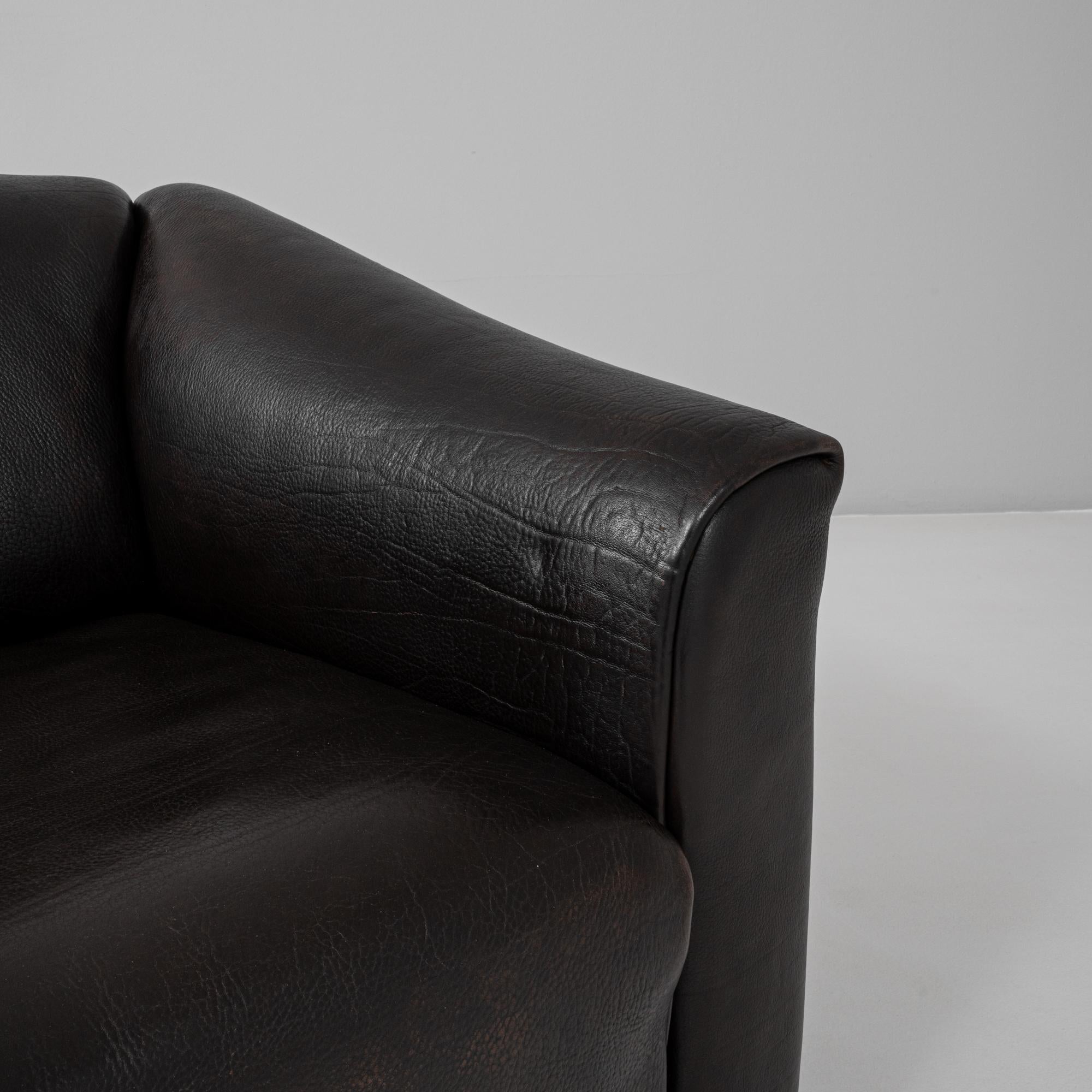 Sofá de cuero suizo de los años 70 Ds 47 By De Sede en venta 6