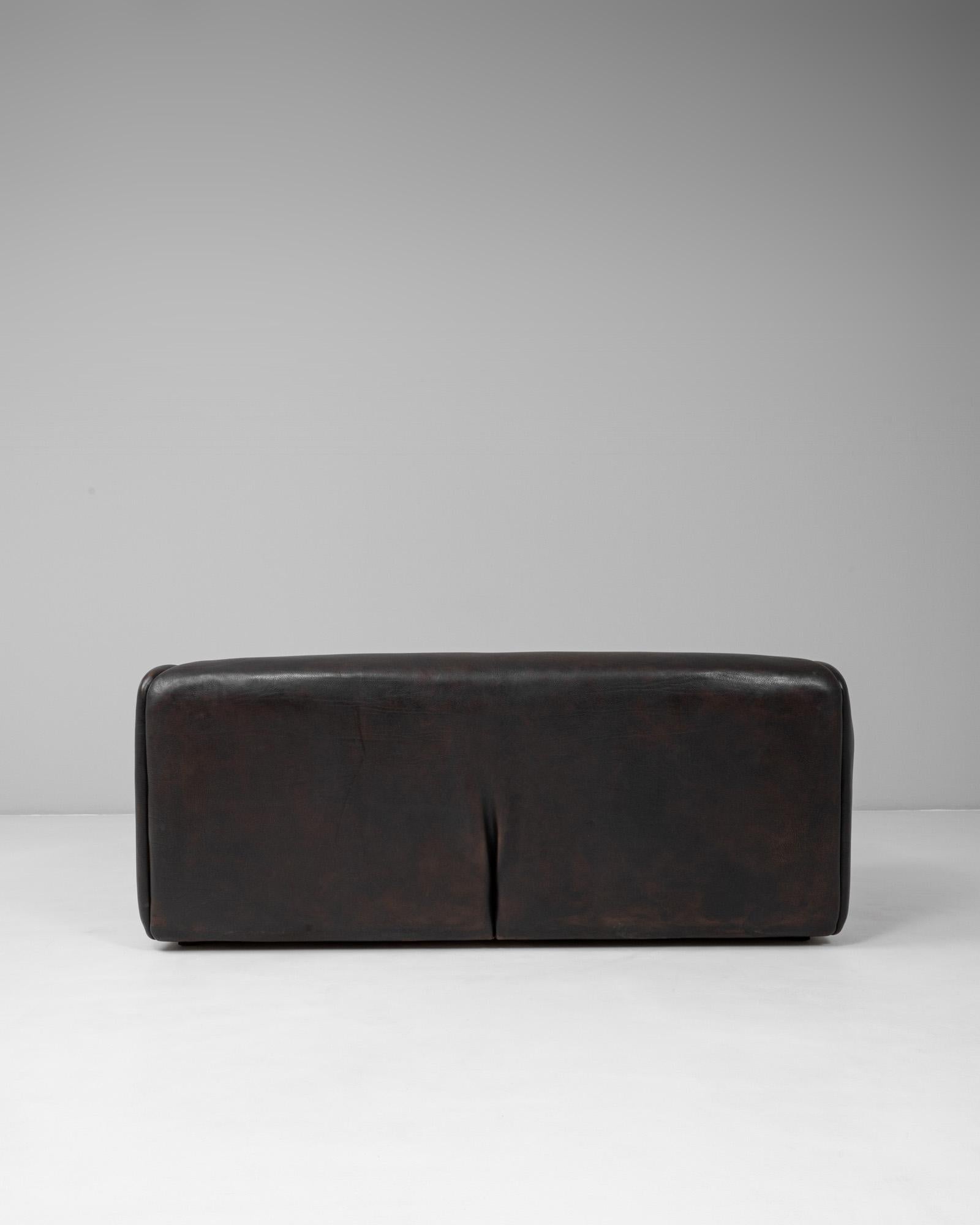 Sofá de cuero suizo de los años 70 Ds 47 By De Sede en venta 9
