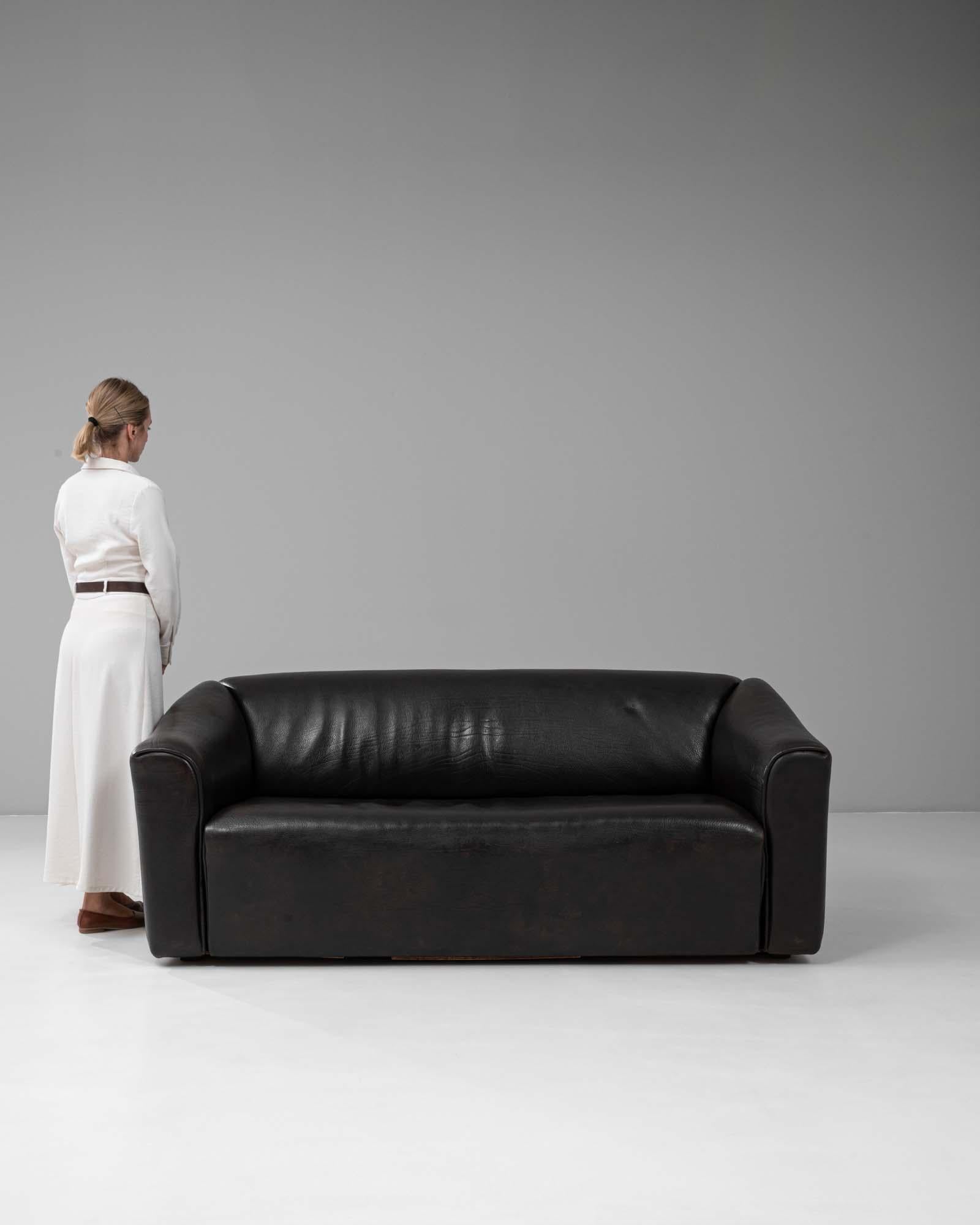 Sofá de cuero suizo de los años 70 Ds 47 By De Sede Suizo en venta