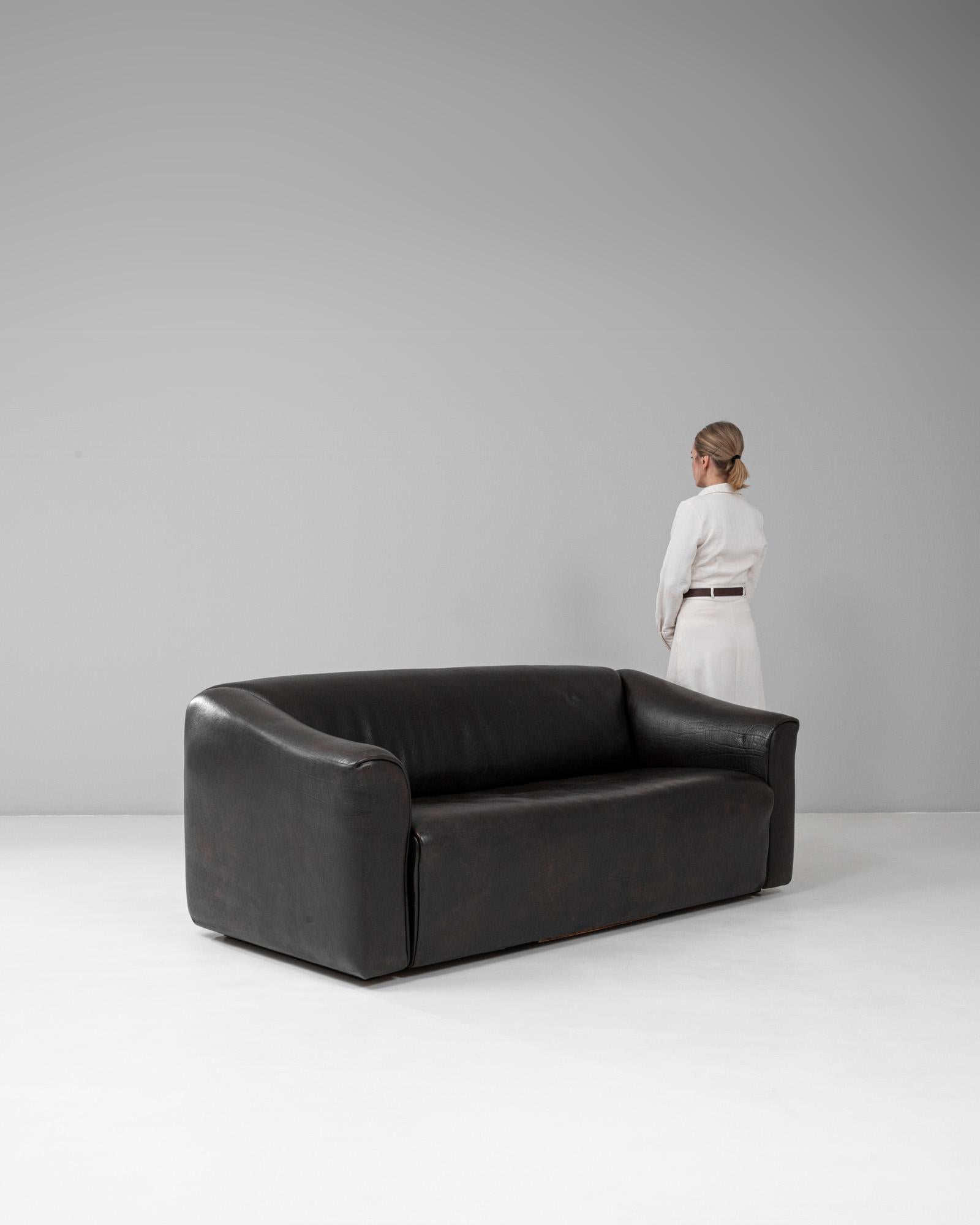 Sofá de cuero suizo de los años 70 Ds 47 By De Sede siglo XX en venta