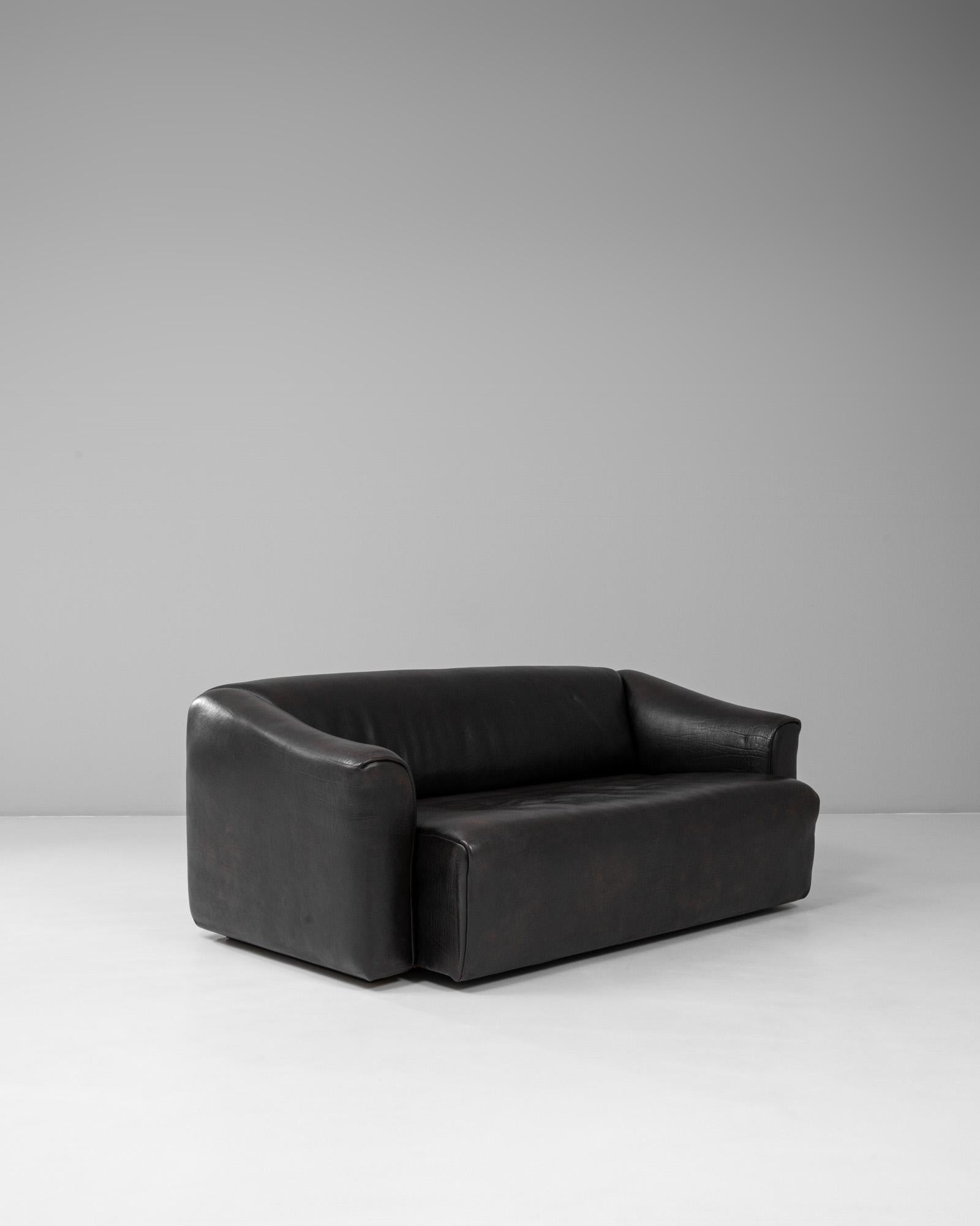 Sofá de cuero suizo de los años 70 Ds 47 By De Sede Cuero en venta