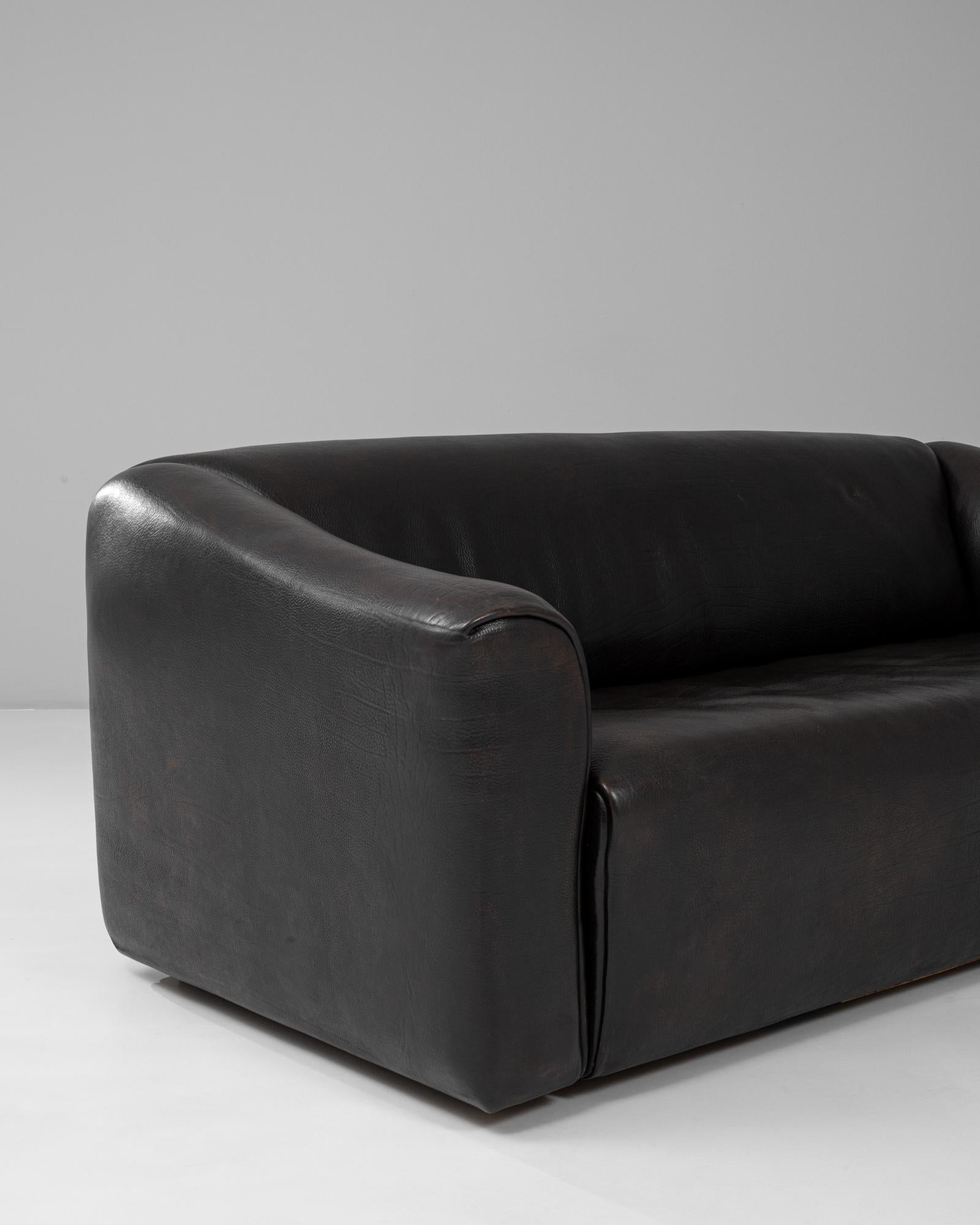 Sofá de cuero suizo de los años 70 Ds 47 By De Sede en venta 1
