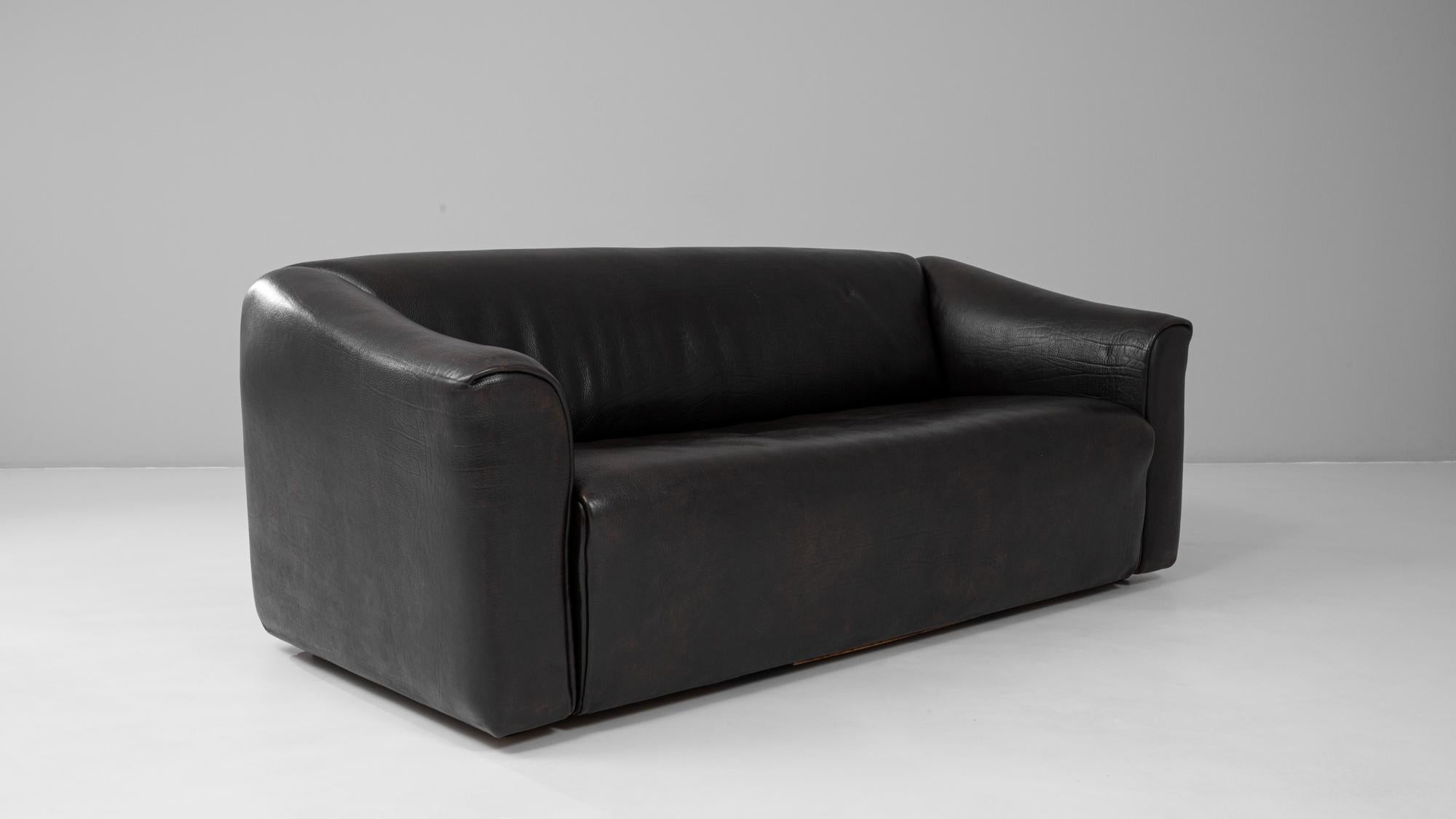 Sofá de cuero suizo de los años 70 Ds 47 By De Sede en venta 2