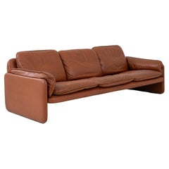 Retro 1970s Swiss Leather Sofa DS61 By De Sede