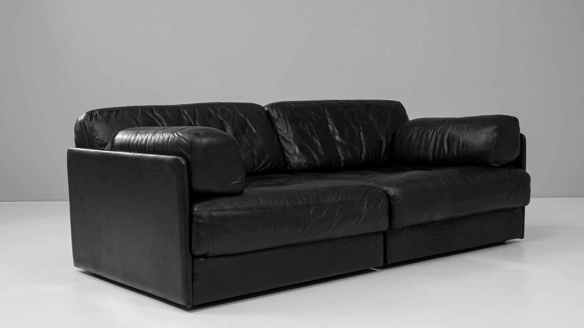 Sofá modular de piel suiza de los años 70 DS76 By De Sede en Bueno estado para la venta en High Point, NC