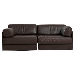 Used 1970s Swiss Modular Leather Sofa DS76 by De Sede