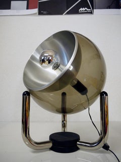 1970s Swiss Temde Design Atomic Globe Table & Floor Lamp by Max Bill