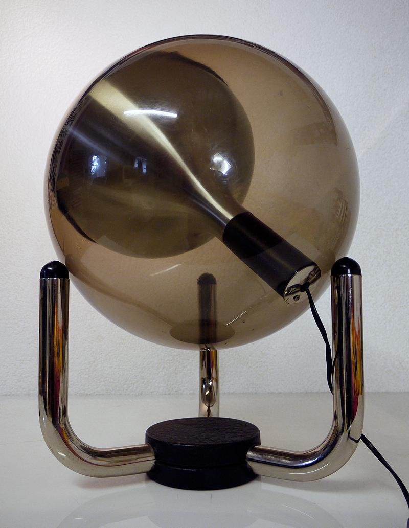 Metal 1970s Swiss Temde Design Atomic Globe Table & Floor Lamp by Max Bill