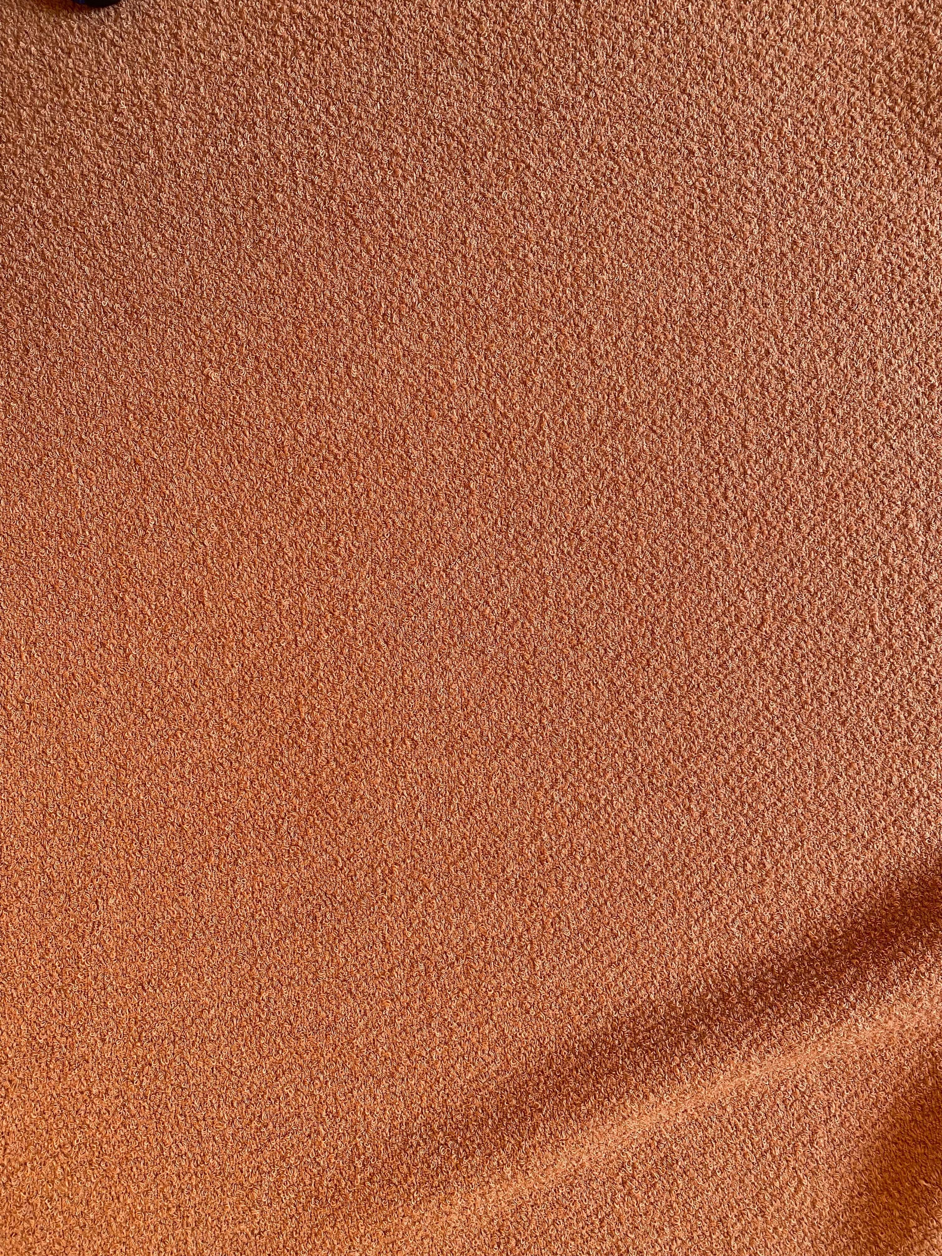 1970er Jahre Drehbarer Würfelsessel Chrom Pfirsich Boucle Vintage Midcentury Postmodern im Angebot 14