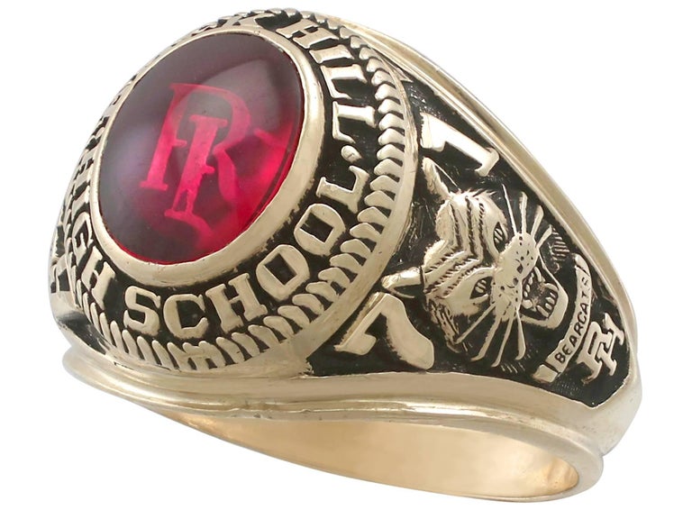 Men S Karat Gold Ring With Synthetic Ruby Men S Karat Gold Ring With Synthetic Ruby