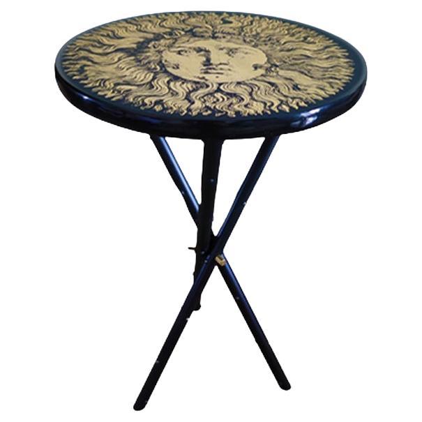 1970s Table by Piero Fornasetti Depicting "Sun King" 'Louis XIV', Made in Italy