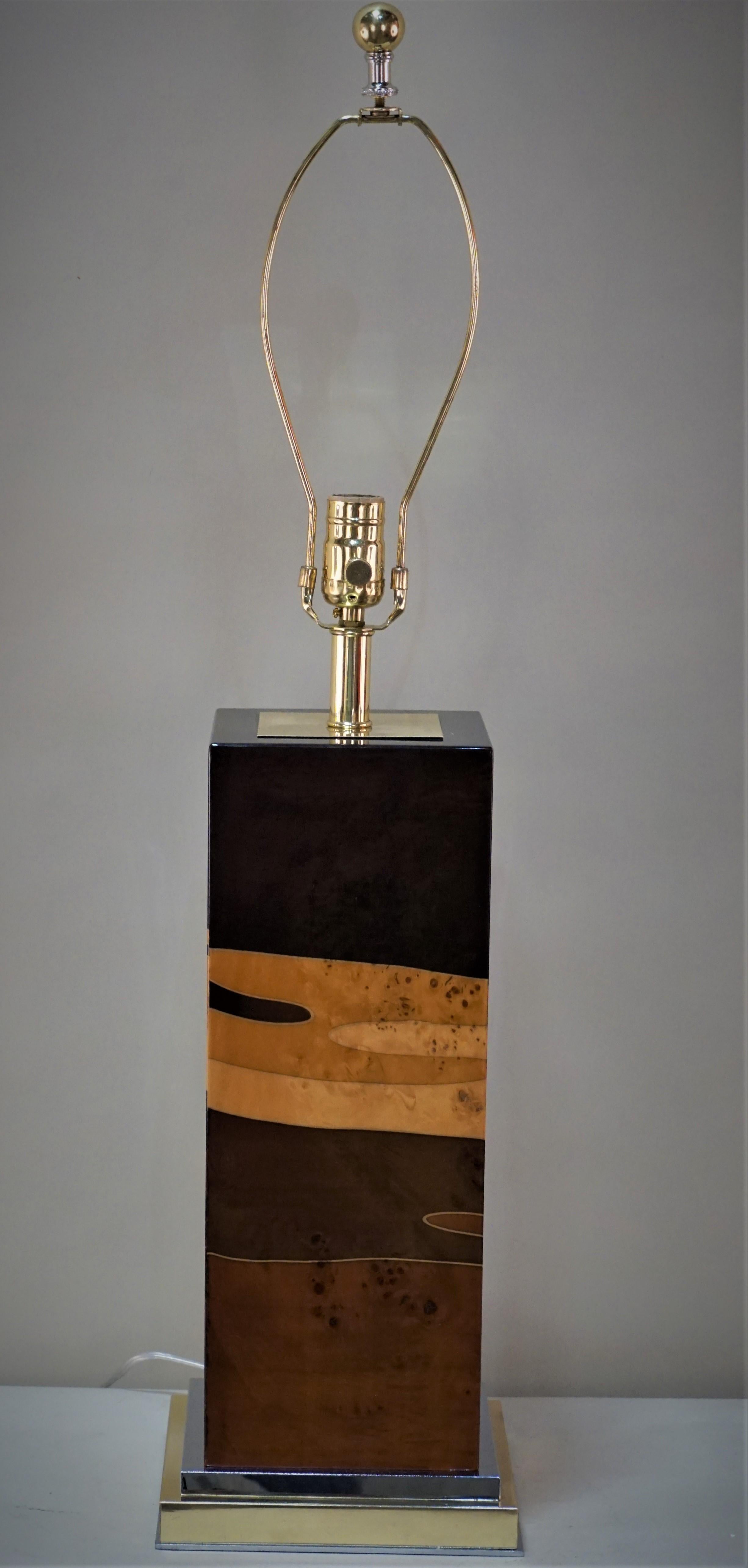 Bronze 1970s Table Lamp by French Designer Jean Claude Mahey
