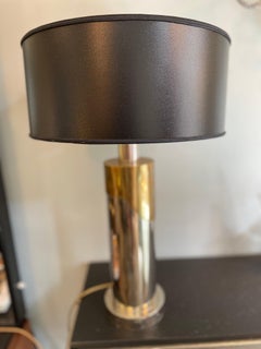 1970s Table Lamp in Brass and Steel