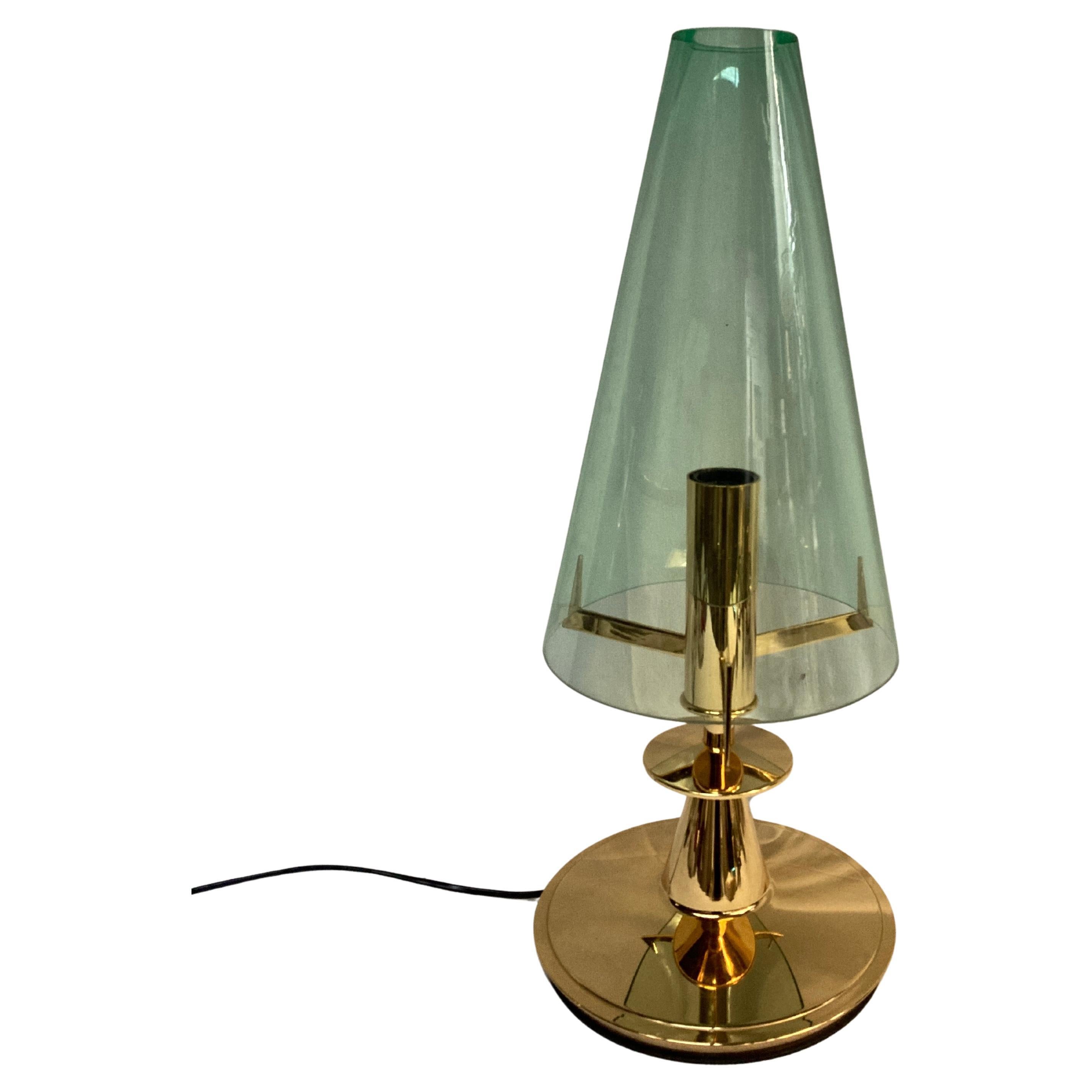 Lampe de table des années 1970 dans le style de Fontana Arté et Max Ingrand