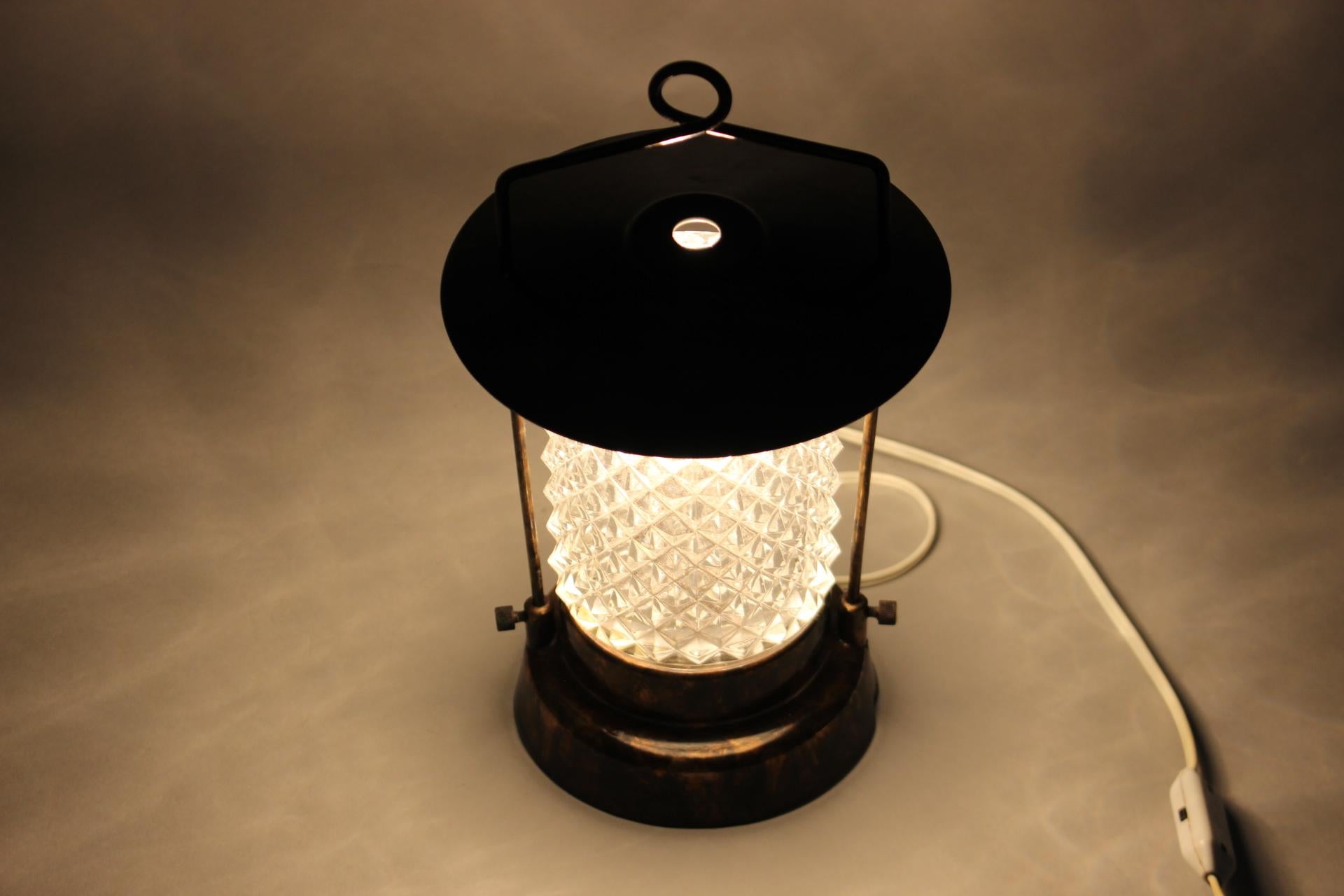 1970's Table Lamp / Lantern by Lidokov, Czechoslovkia For Sale 10