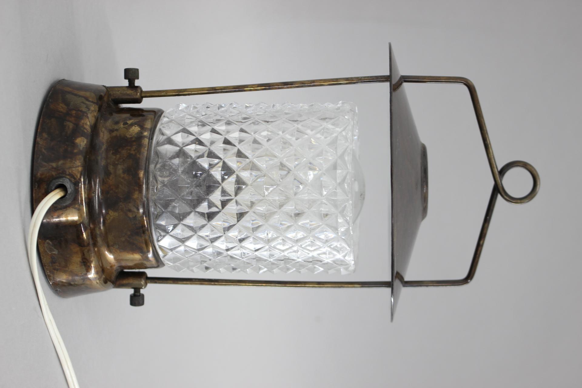 1970's Table Lamp / Lantern by Lidokov, Czechoslovkia In Good Condition For Sale In Praha, CZ