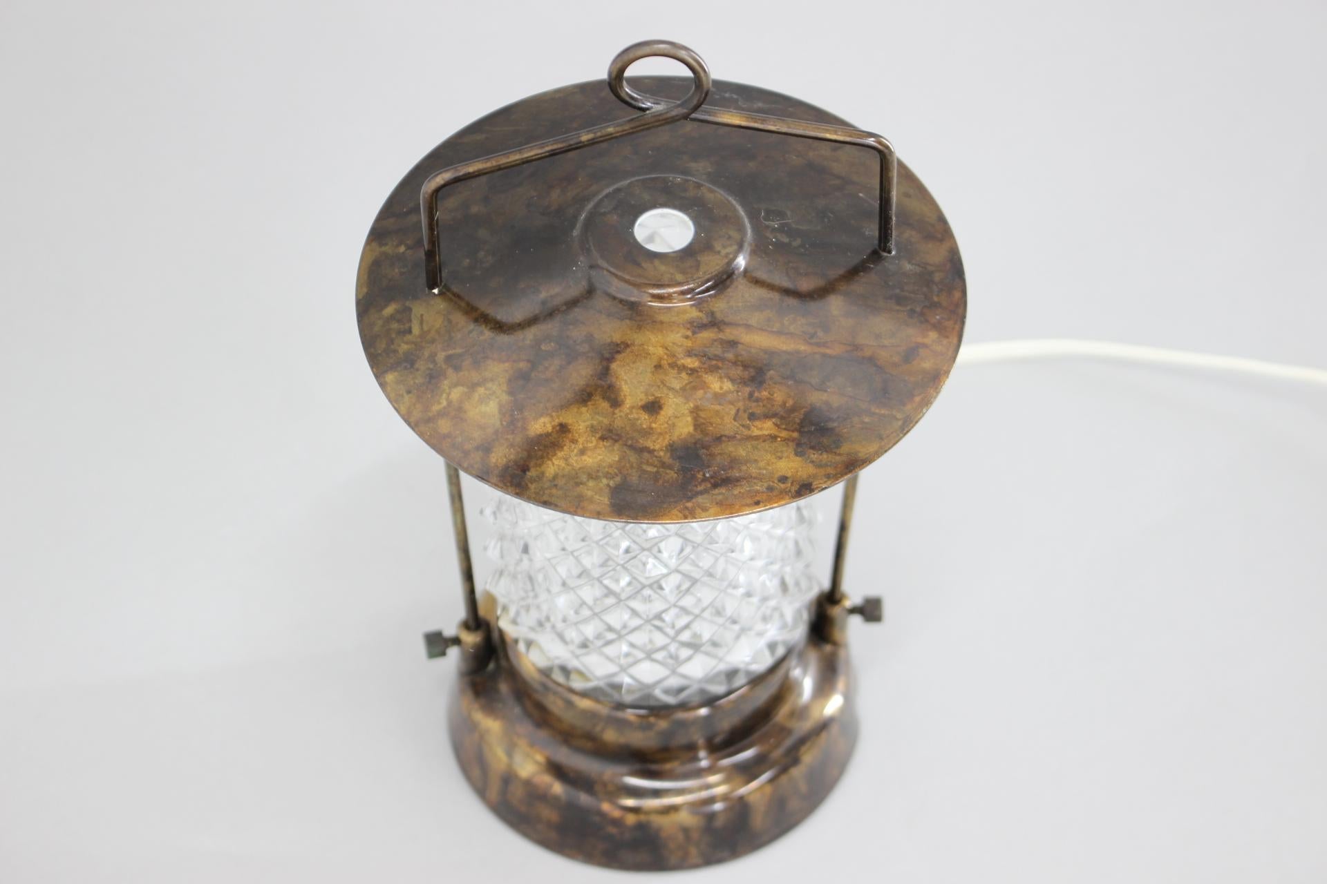 1970's Table Lamp / Lantern by Lidokov, Czechoslovkia For Sale 1