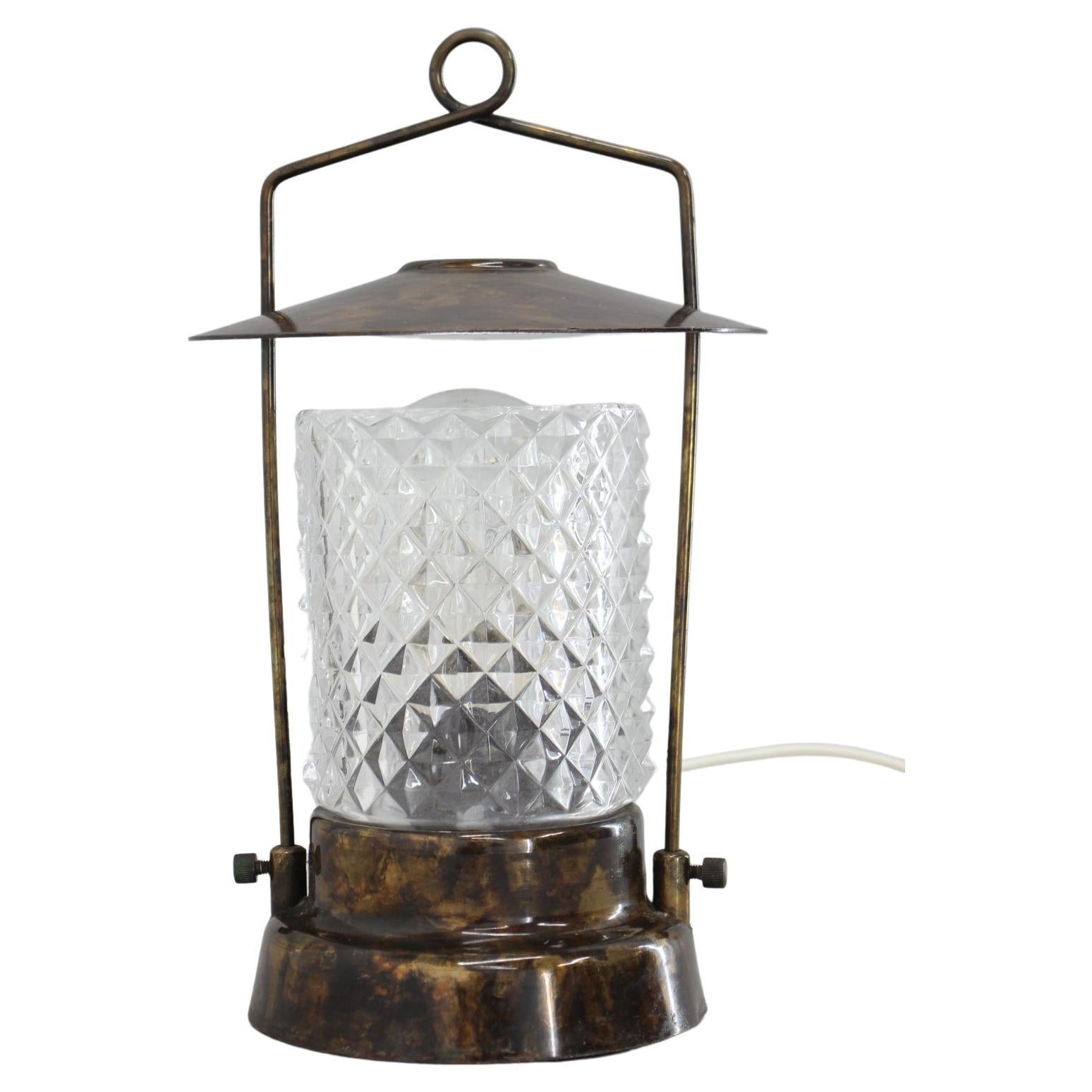 1970's Table Lamp / Lantern by Lidokov, Czechoslovkia For Sale