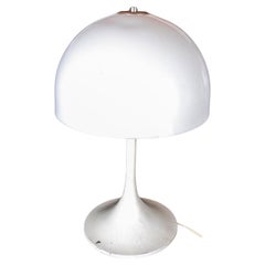 Retro 1970s Table Lamp with Methacrylate Lampshade and Metal Base 
