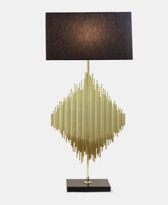 1970s Table Lamps by Luciano Frigerio for Banci Florence in Brass Sculptural