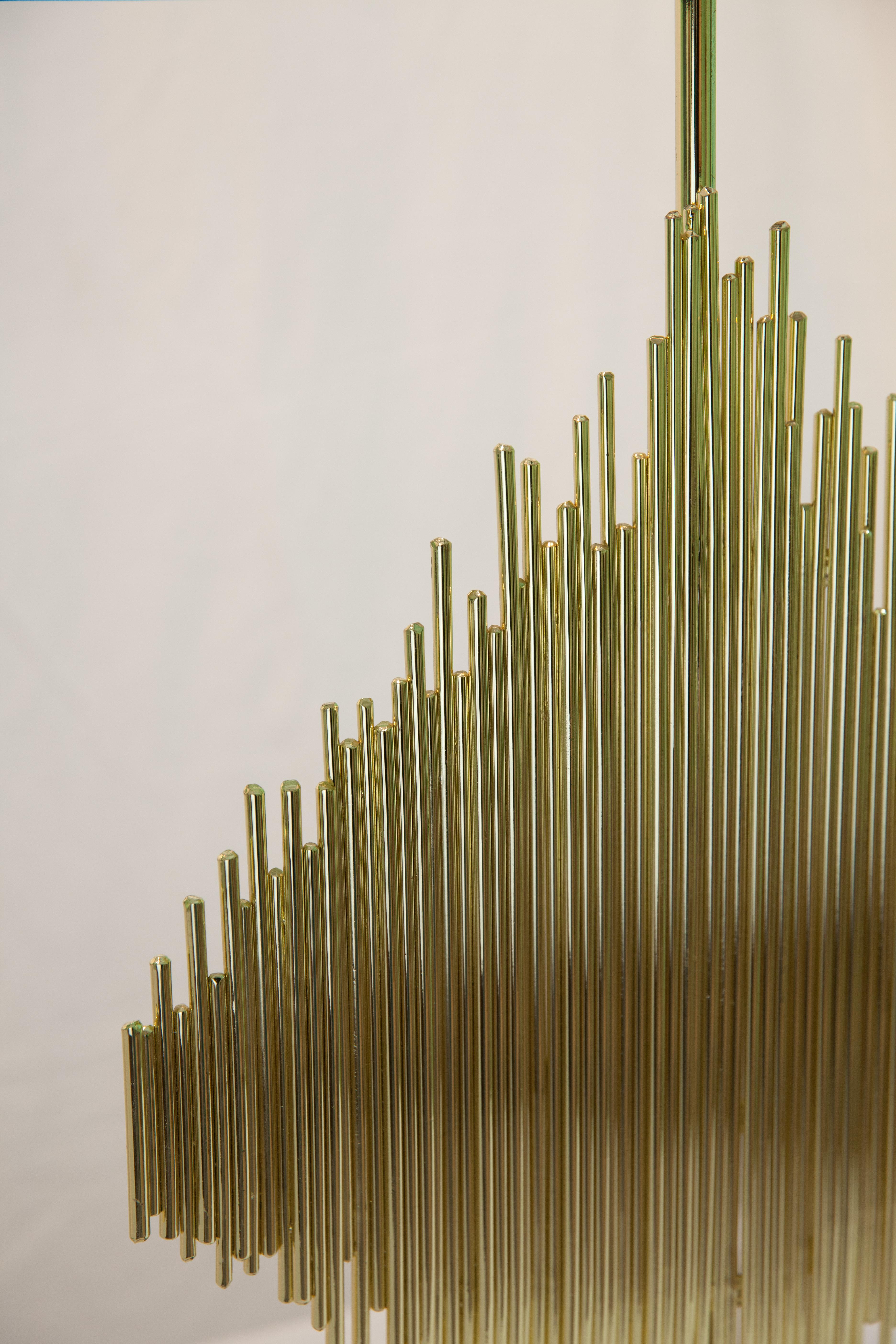 1970s Table Lamps by Luciano Frigerio for Banci Florence in Brass Sculptural Latón en venta