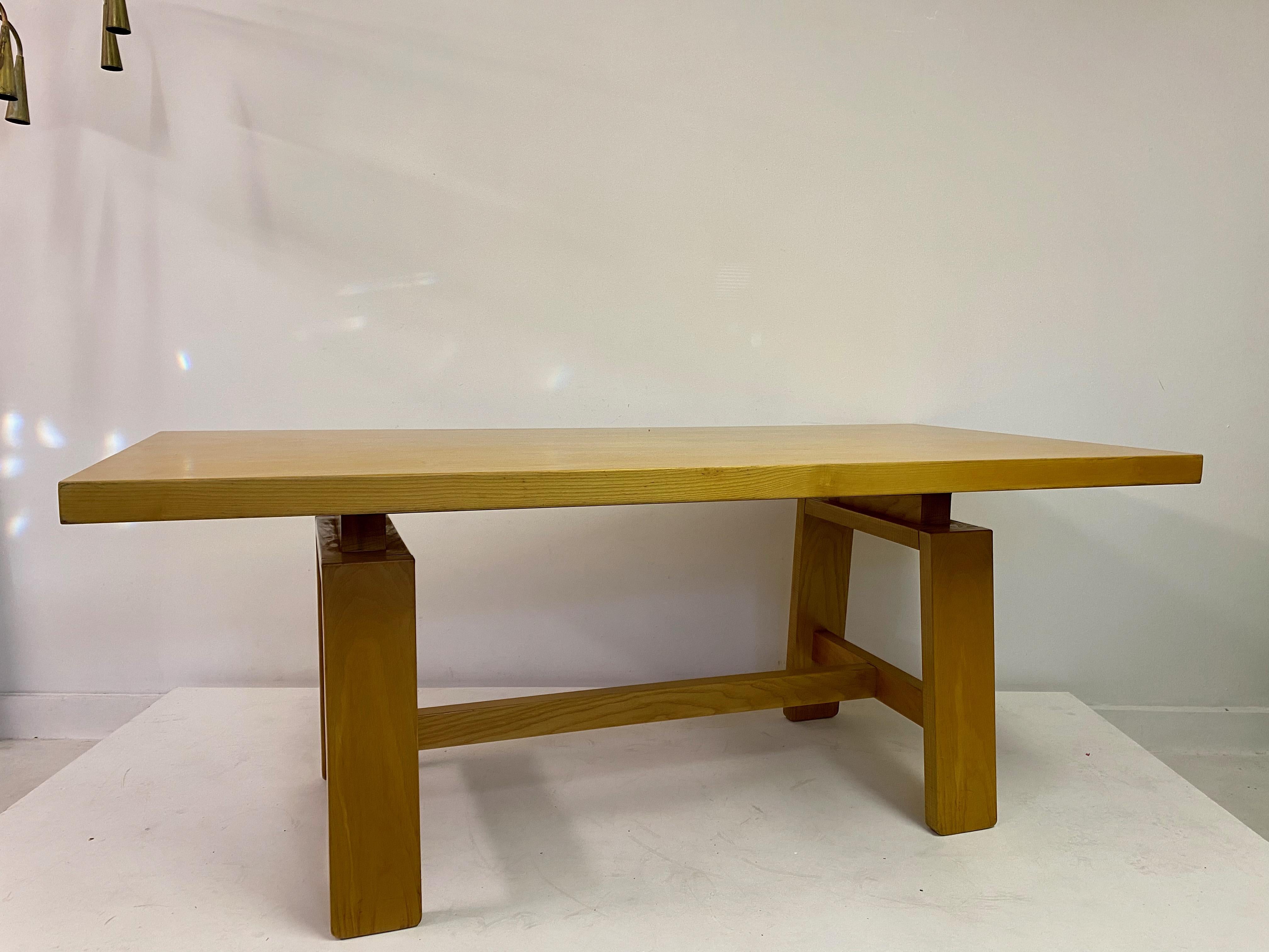 Walnut 1970s Table or Desk by Silvio Coppola for Bernini
