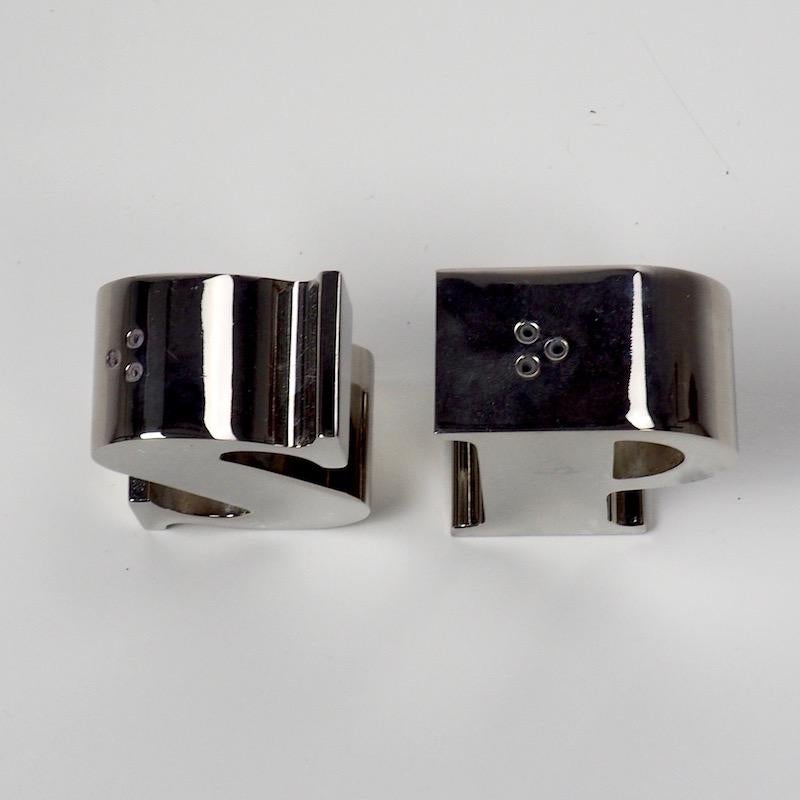 Late 20th Century 1970s Table Salt and Pepper Shakers Silver