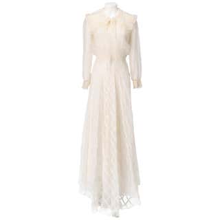 1990s Ivory Gathered Mermaid Wedding Dress For Sale at 1stDibs | 1990 ...