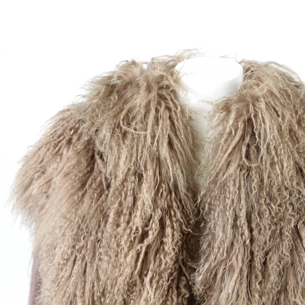 1970s Tailoring Brown Jacket in Mongolia Fur 1