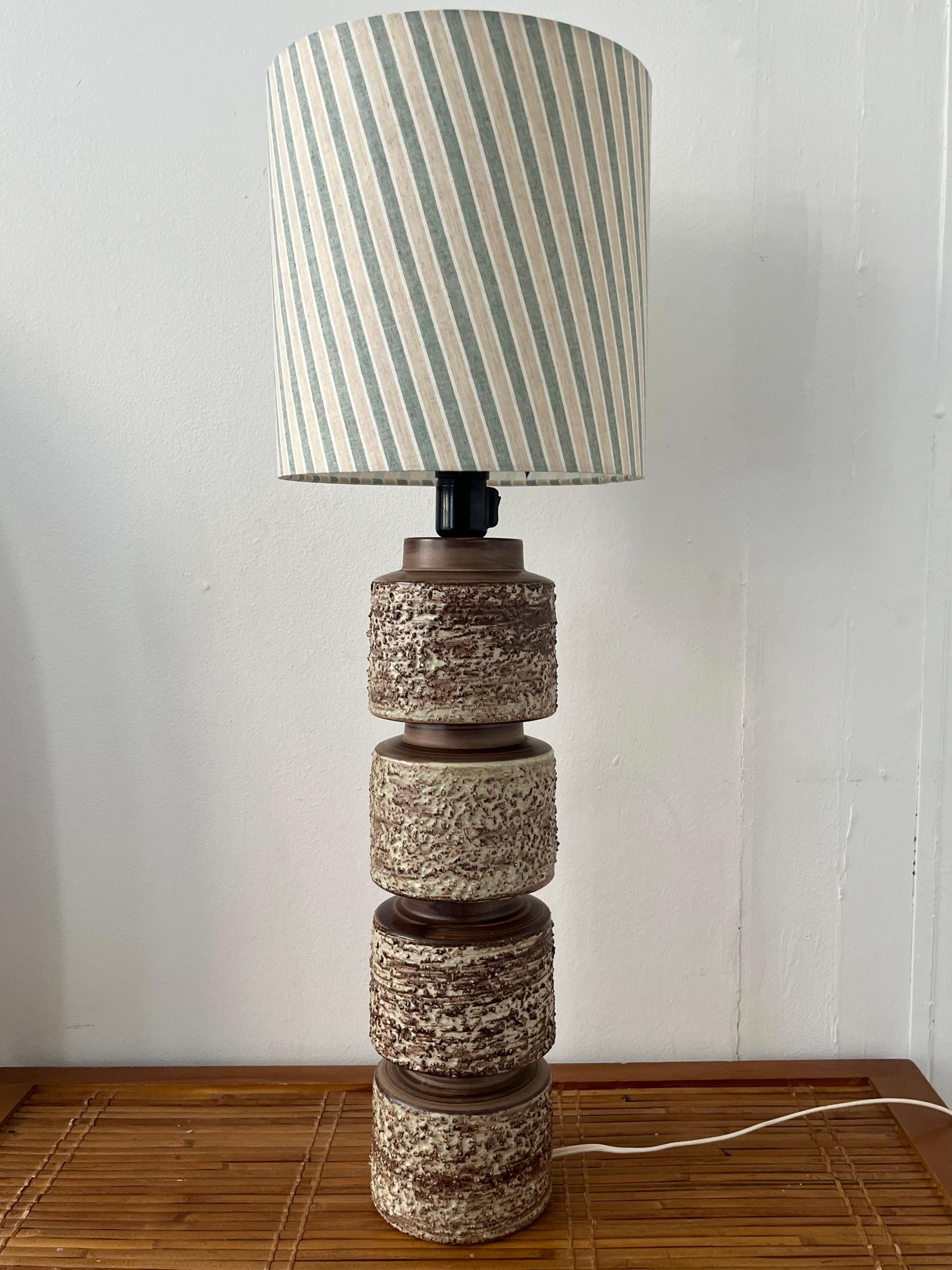 1970s tall Danish ceramic table lamp 3
