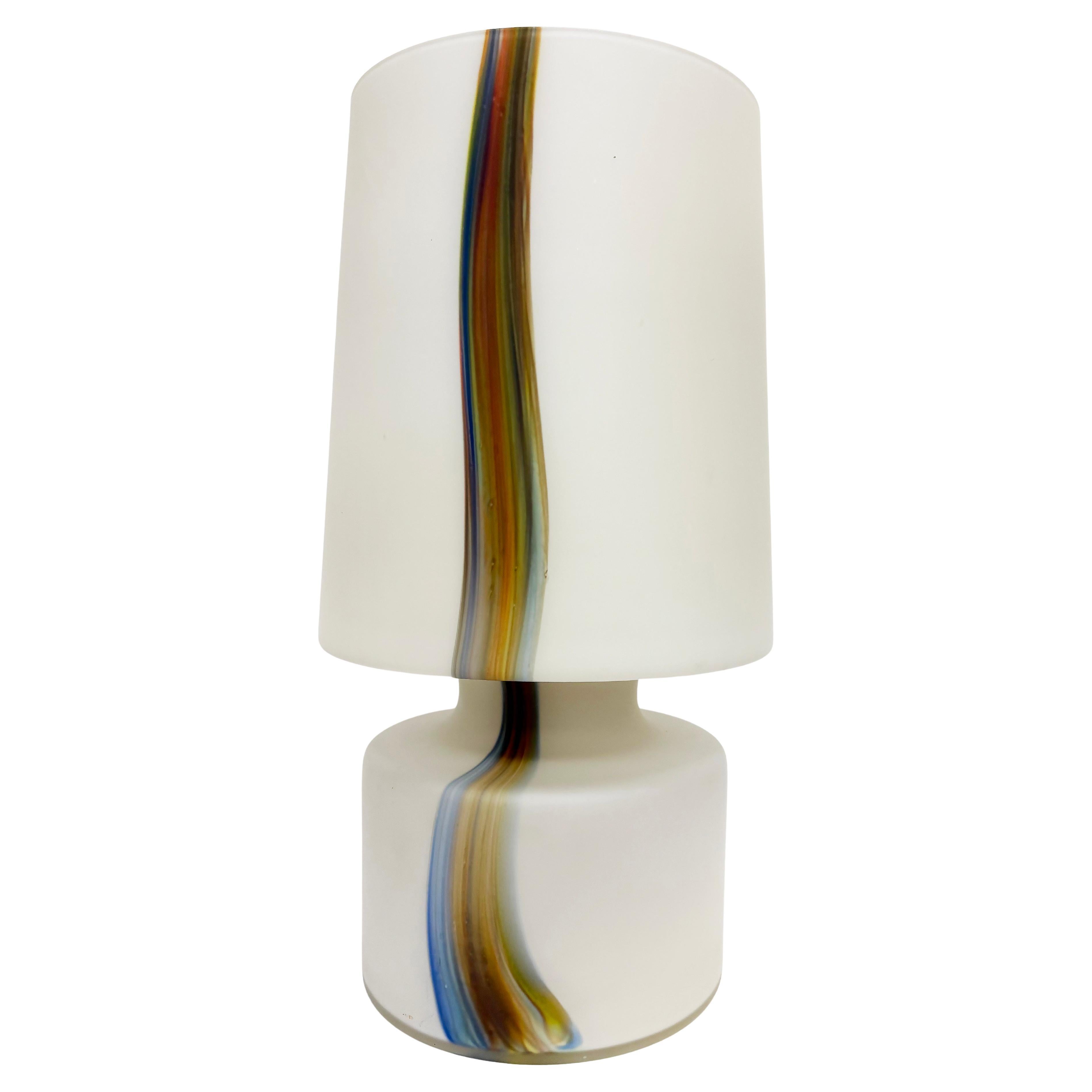1970s Tall Missoni Murano Blown Art Glass Table Lamp, Italy