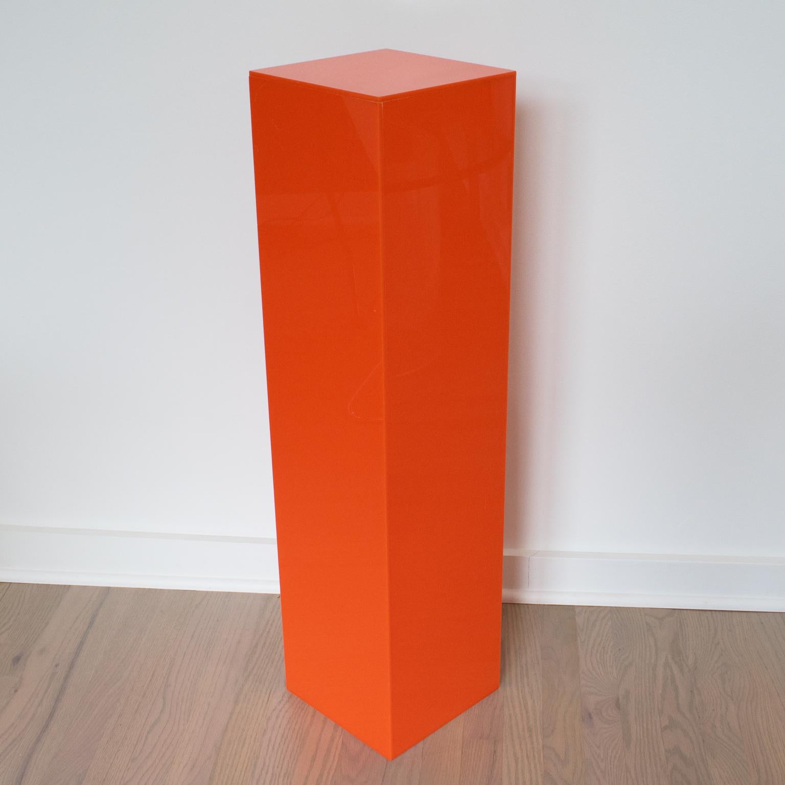 orange pedestal