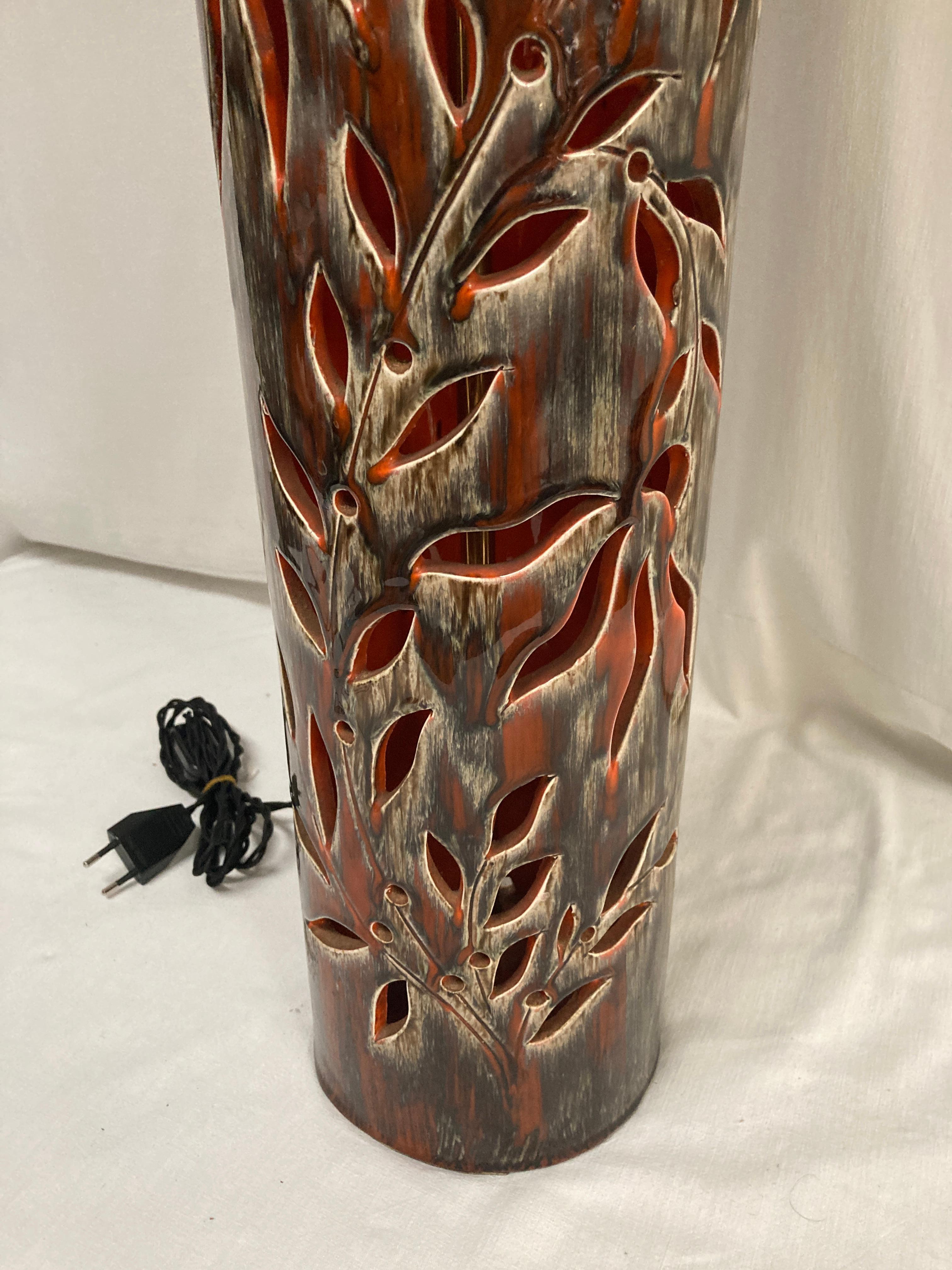 Lámpara alta de cerámica Studio Pottery, años 70, de Vallauris en Bueno estado para la venta en Bois-Colombes, FR