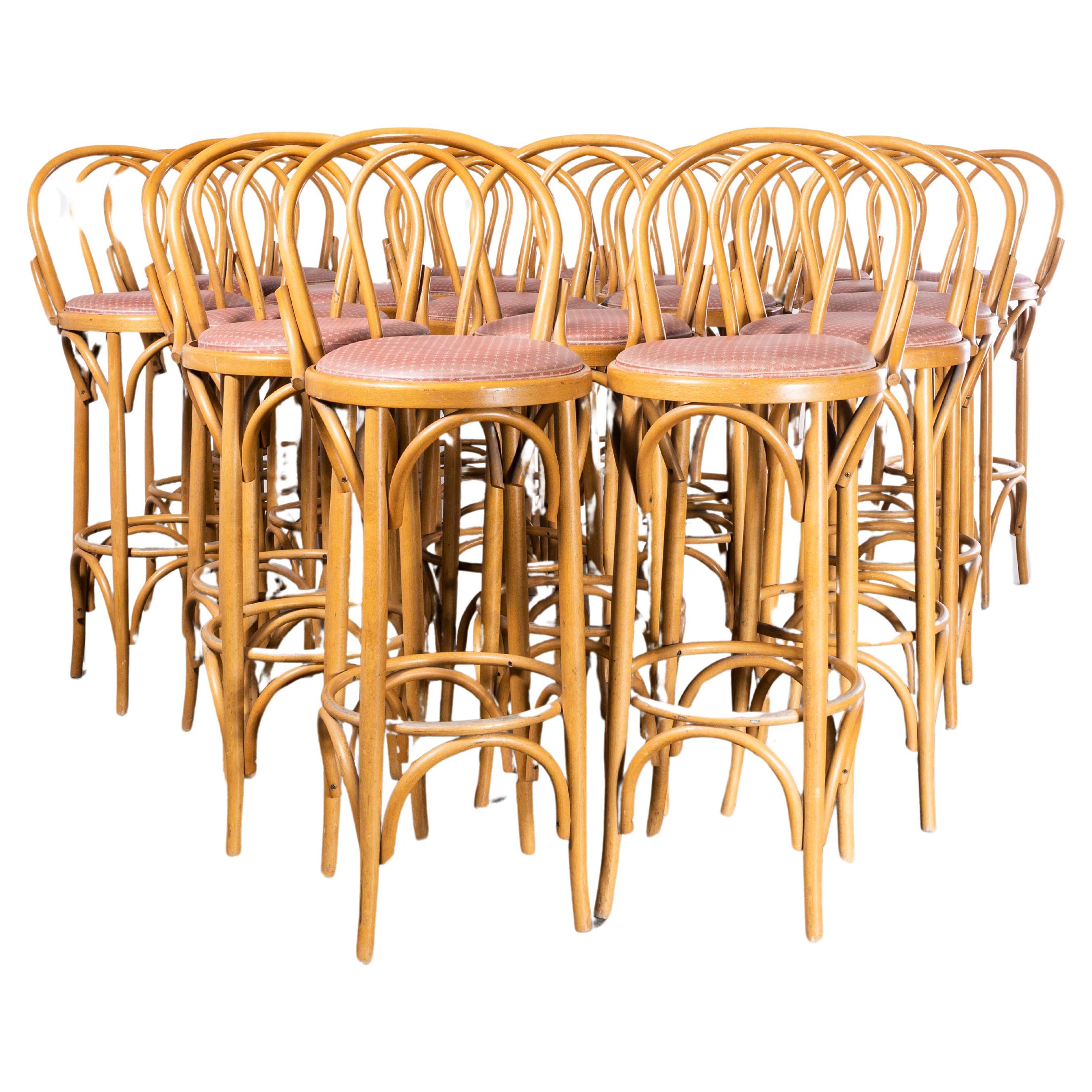 1970
s Tall Upholstered Barstools With Hooped Backs - Various Quantities Availab