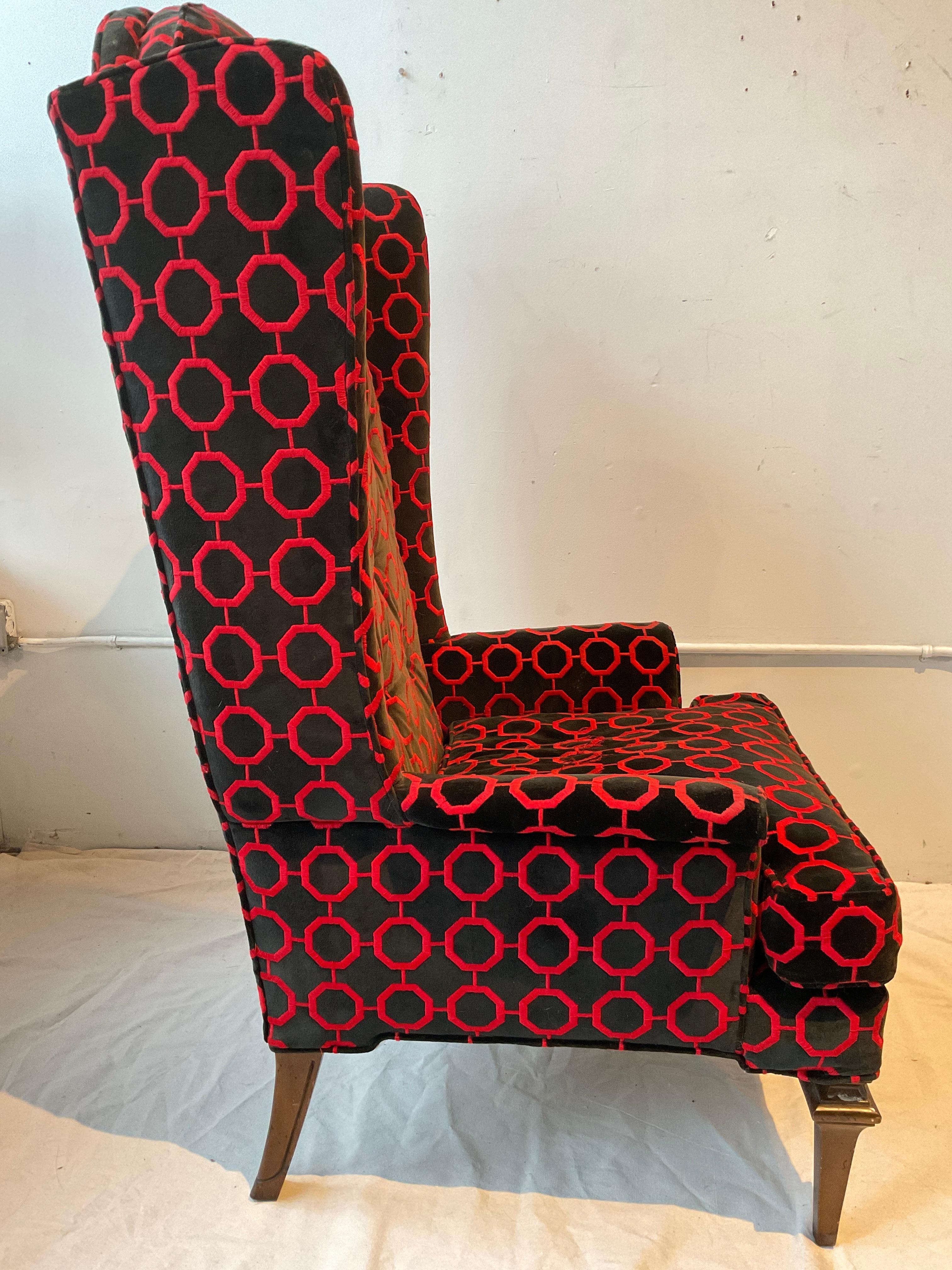 1970s Tall Wingback Chair By Tomlinson  For Sale 2