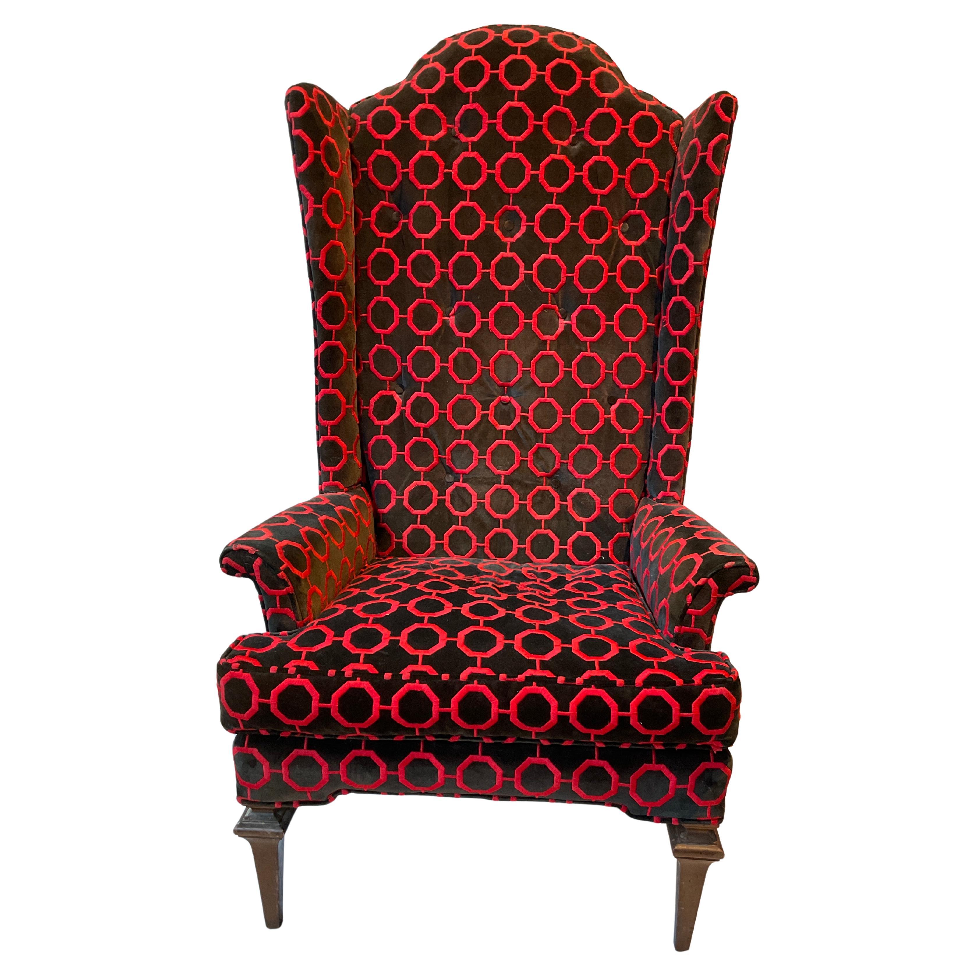 1970s Tall Wingback Chair von Tomlinson  im Angebot