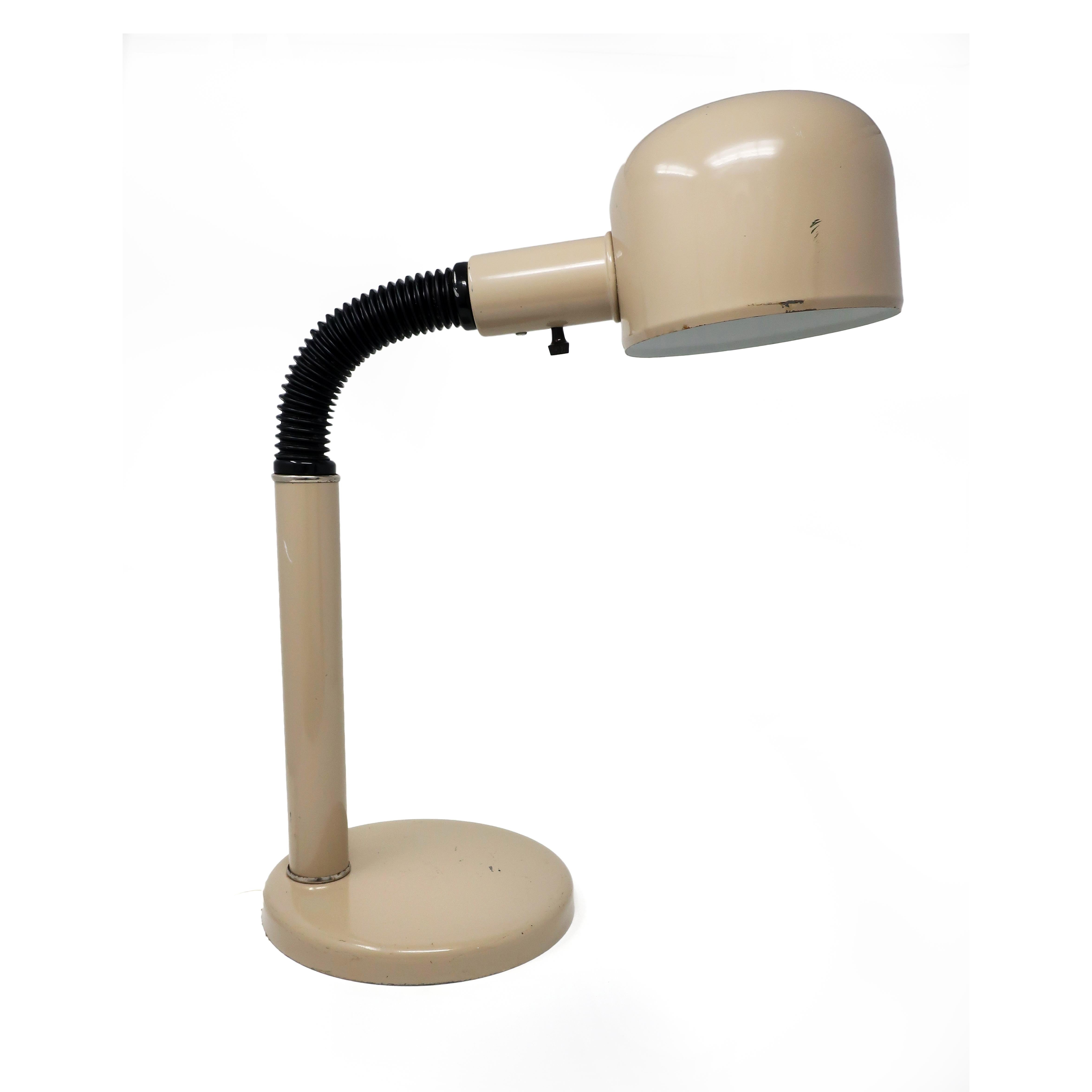 Mid-Century Modern 1970s Tan Adjustable Table Lamp For Sale