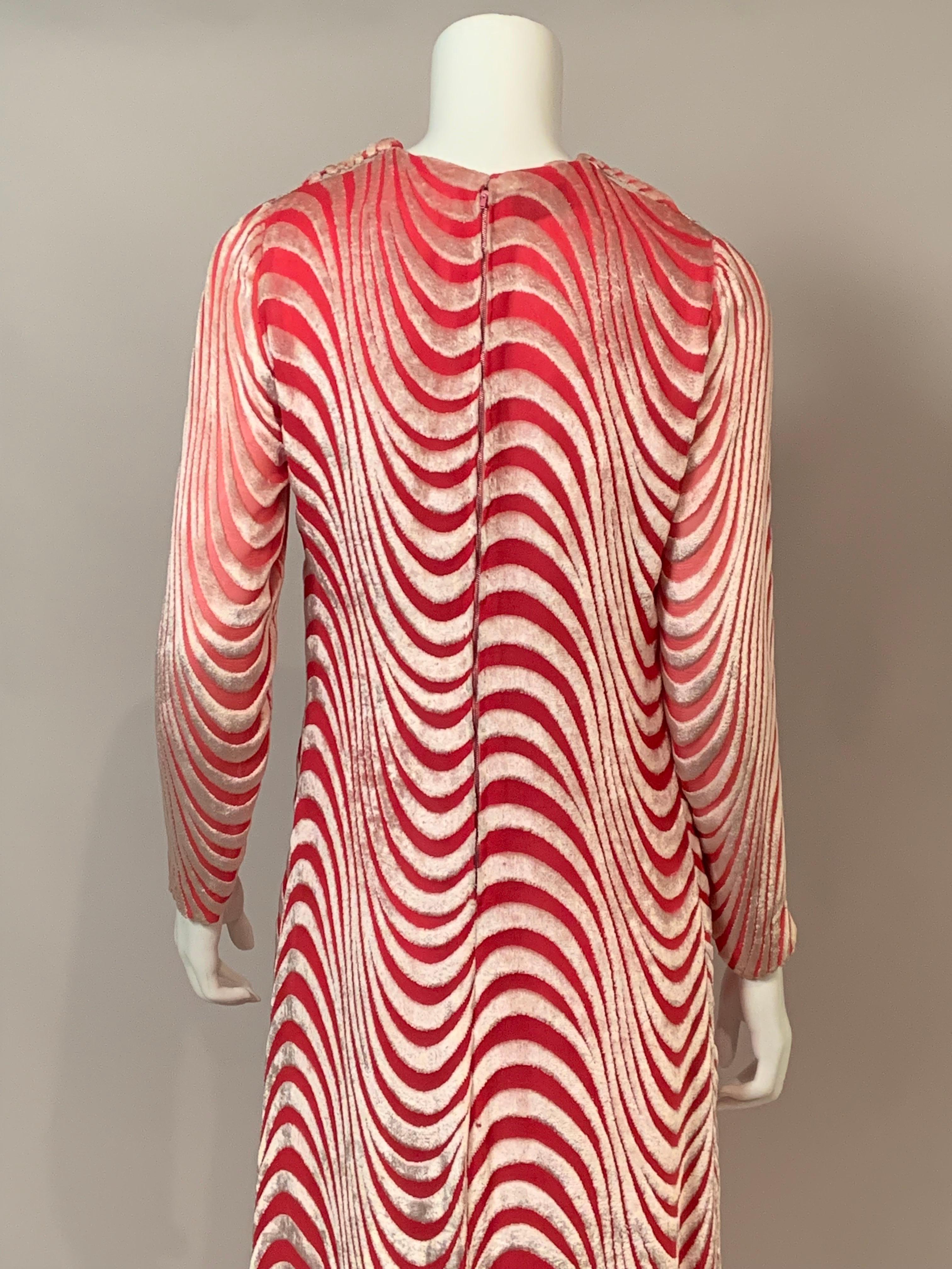 1970's Tan Giudicelli for Giorgio Beverly Hills Rose Devore Velvet Evening Gown For Sale 3