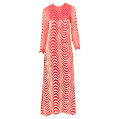 Giudicelli pour Giorgio Beverly Hills - Robe de soirée en velours dévoré rose, années 1970
